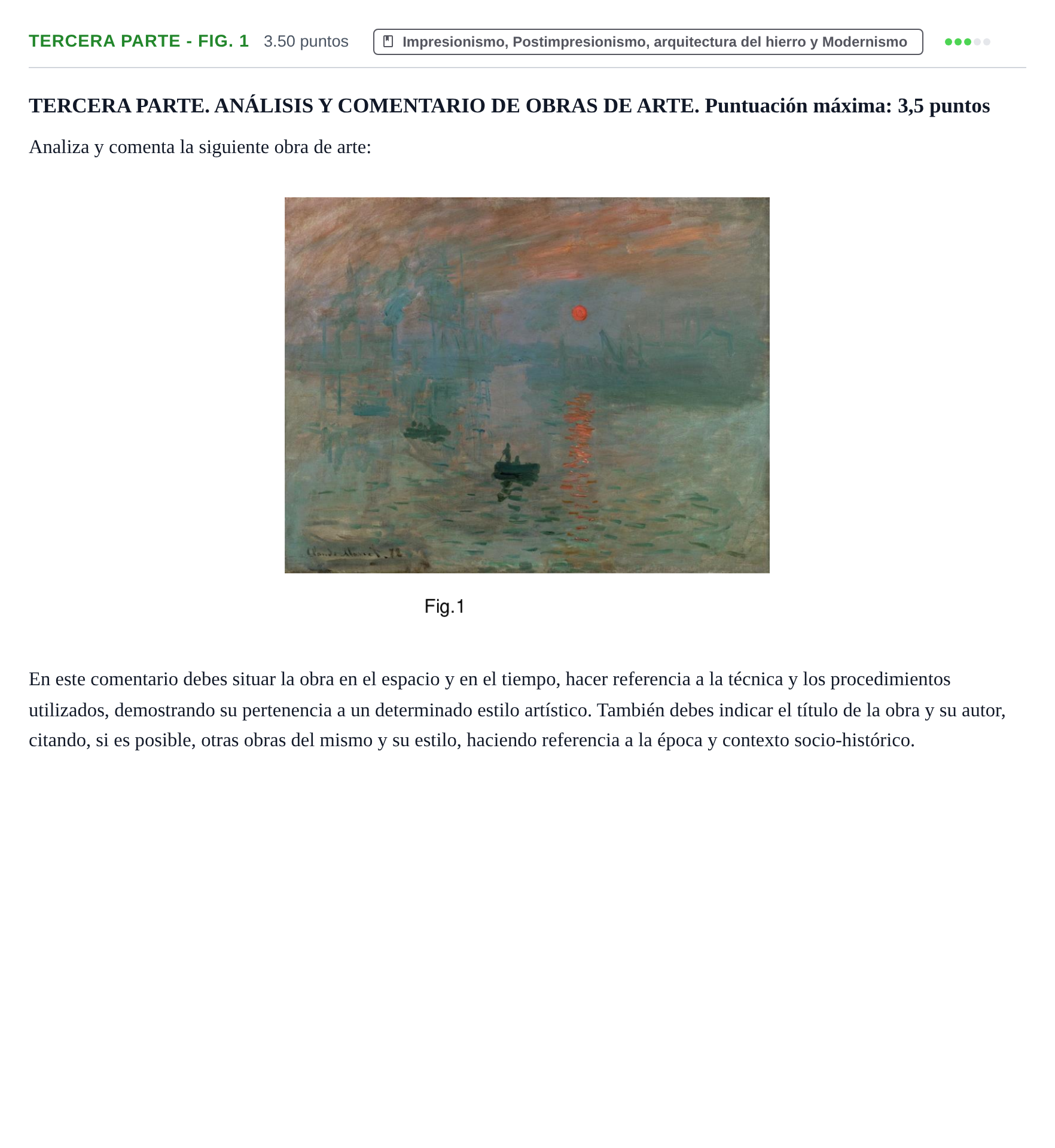 Enunciado: Ejercicio Tercera Parte - Fig. 1 · Fundamentos Artísticos PAU Castilla-La Mancha Ordinaria (Fundamentos del Arte II) 2024