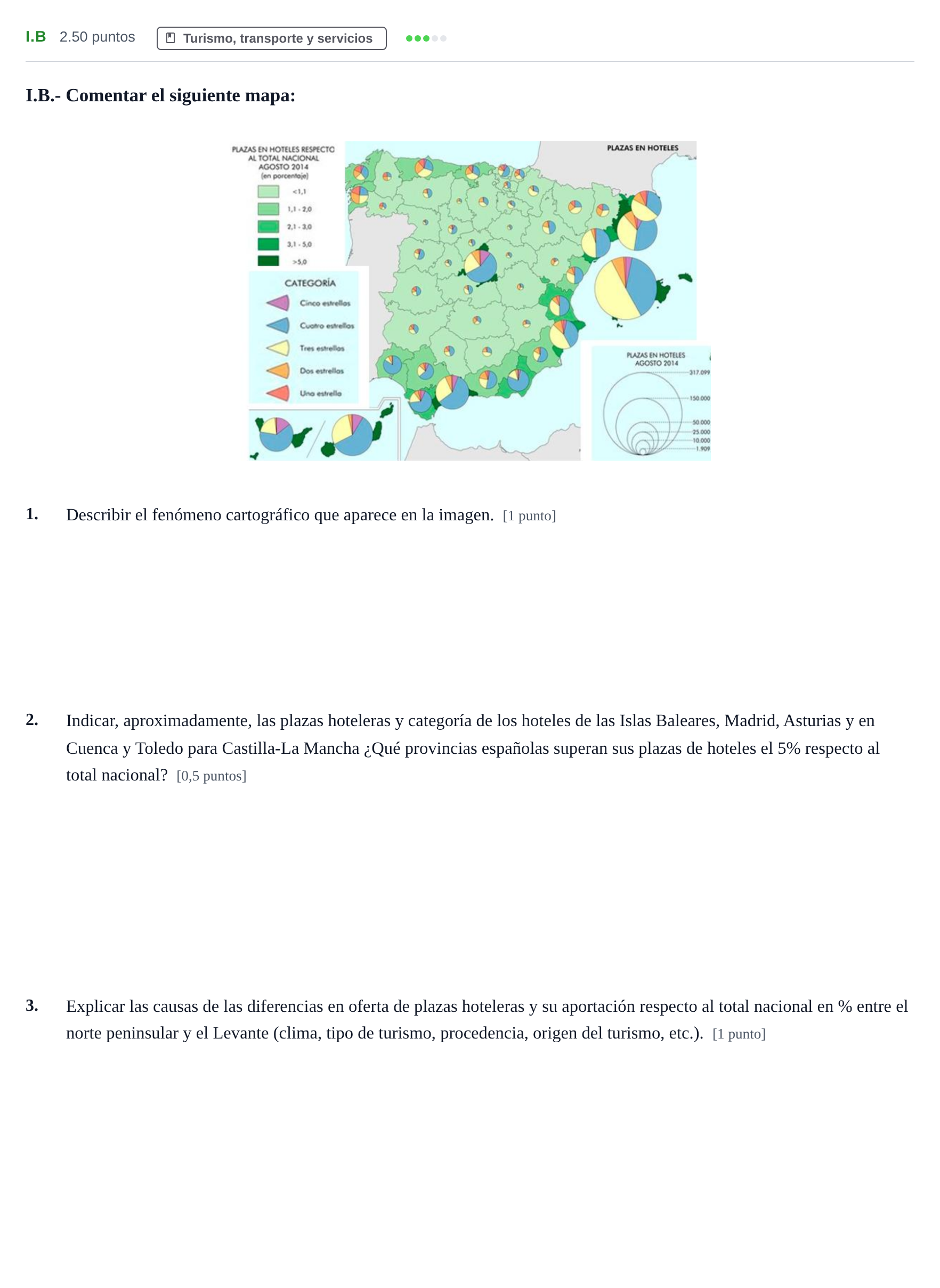Enunciado: Ejercicio I.B · Geografía PAU Castilla-La Mancha Ordinaria 2024