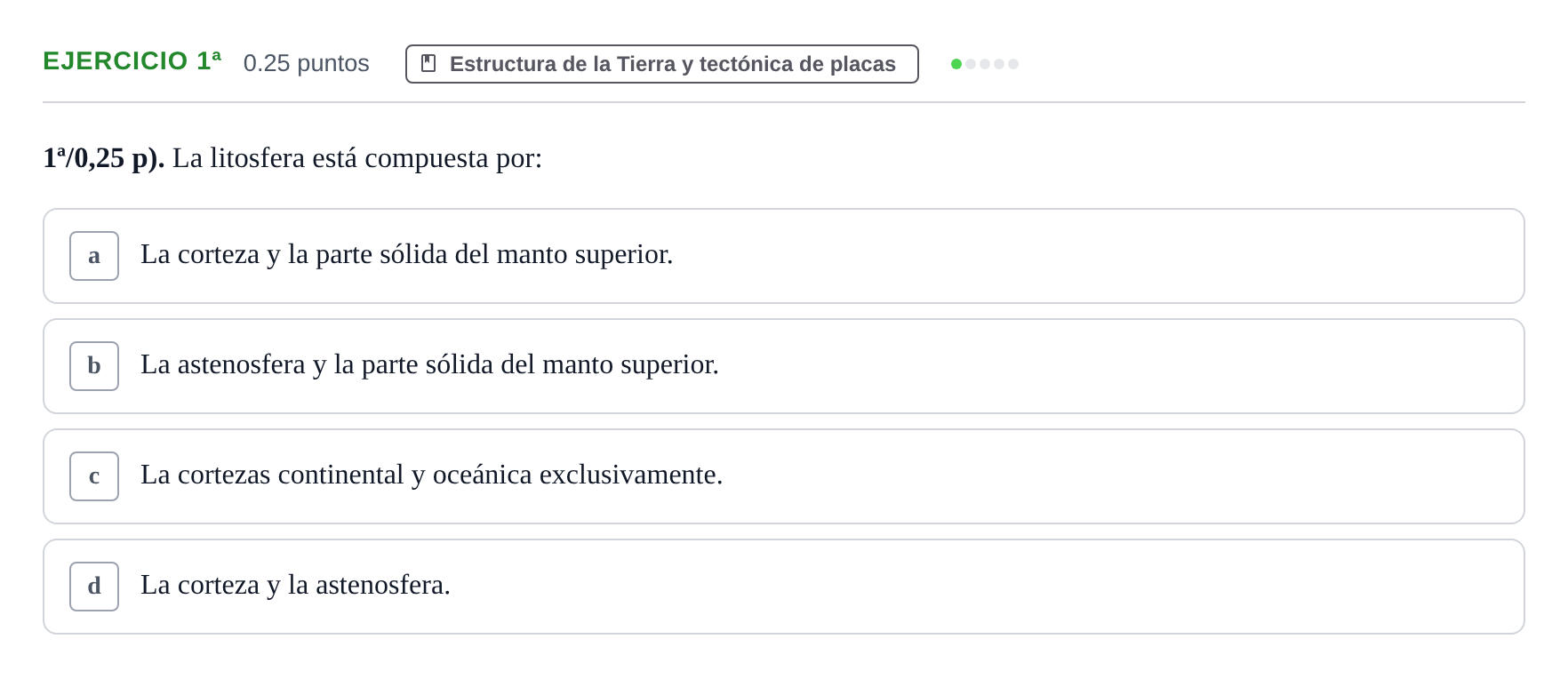 Enunciado: Ejercicio 1ª · Geología y Ciencias Ambientales PAU Castilla-La Mancha Extraordinaria 2024