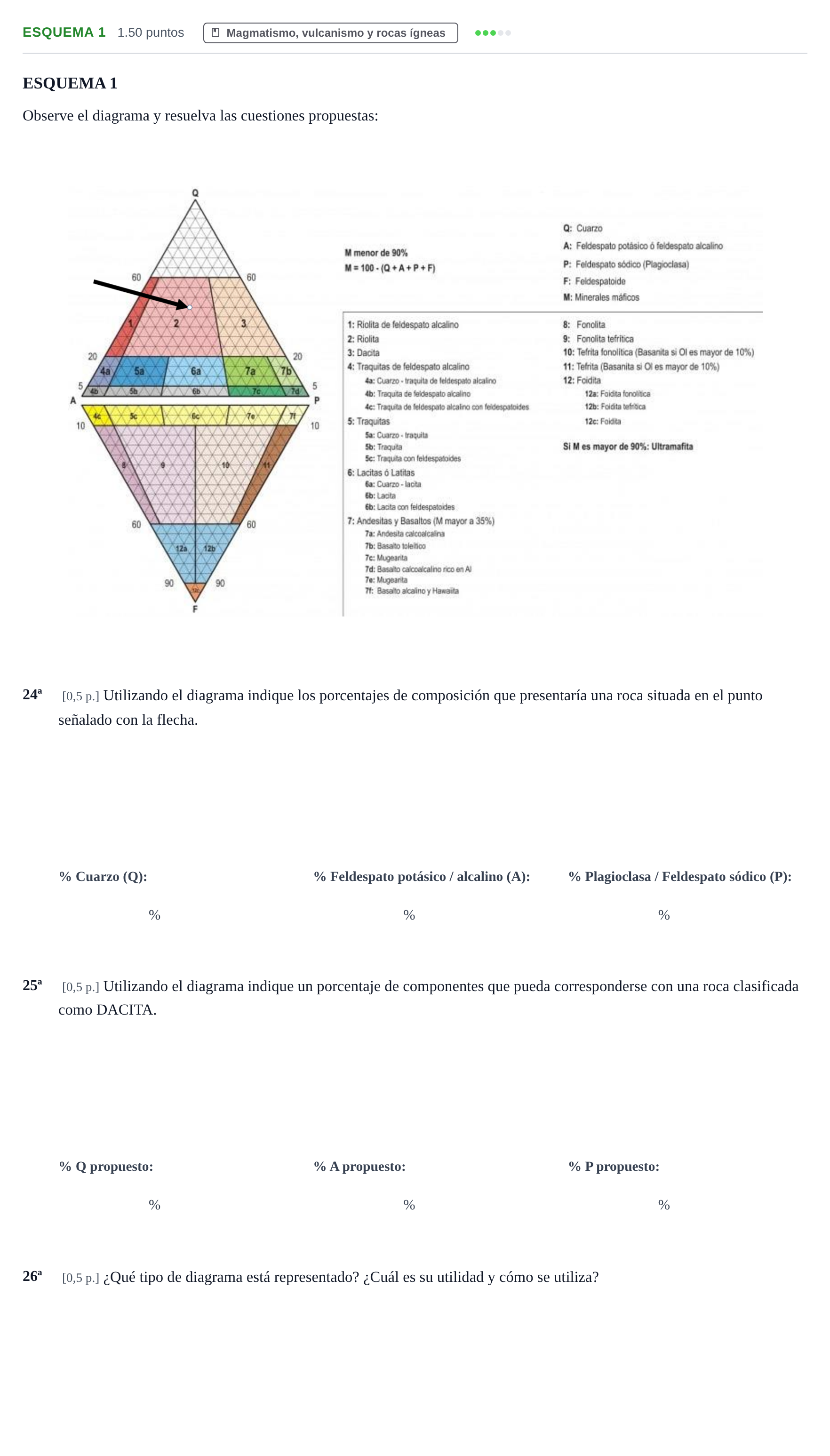 Enunciado: Ejercicio Esquema 1 · Geología y Ciencias Ambientales PAU Castilla-La Mancha Extraordinaria 2024