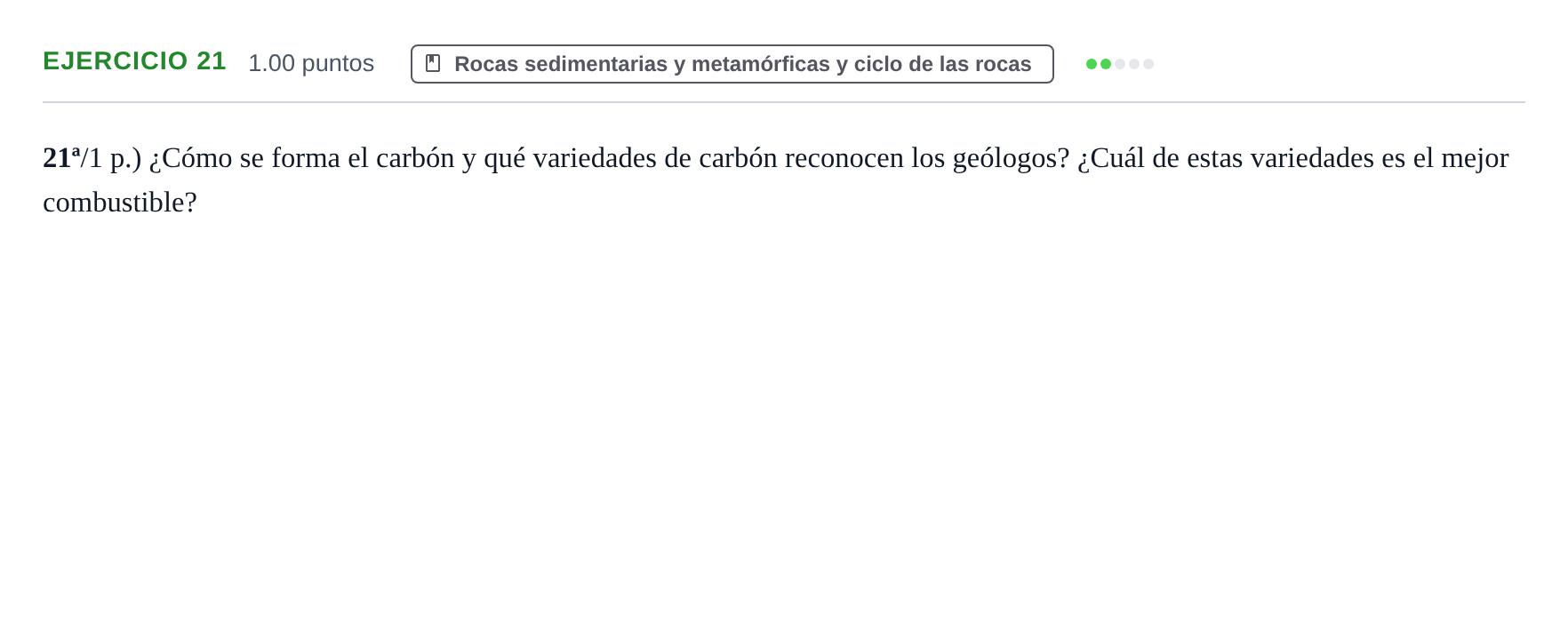 Enunciado: Problema 21 · Geología y Ciencias Ambientales PAU Castilla-La Mancha Ordinaria 2024