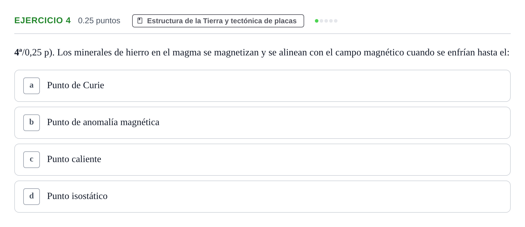 Enunciado: Problema 4 · Geología y Ciencias Ambientales PAU Castilla-La Mancha Ordinaria 2024
