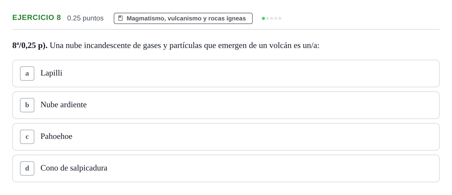 Enunciado: Problema 8 · Geología y Ciencias Ambientales PAU Castilla-La Mancha Ordinaria 2024