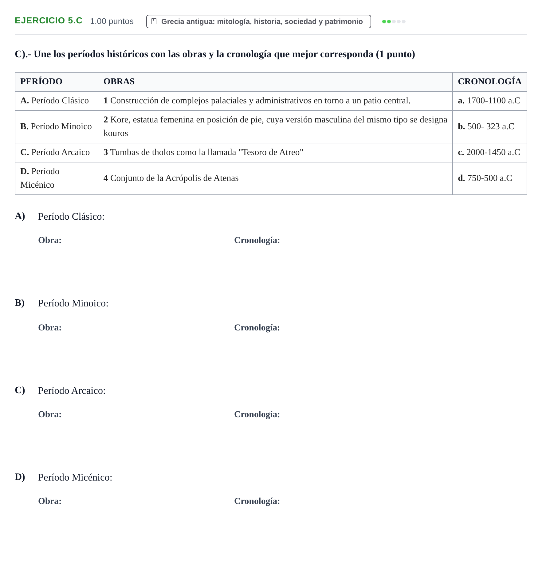 Enunciado: Ejercicio 5.C · Griego II PAU Castilla-La Mancha Ordinaria 2024