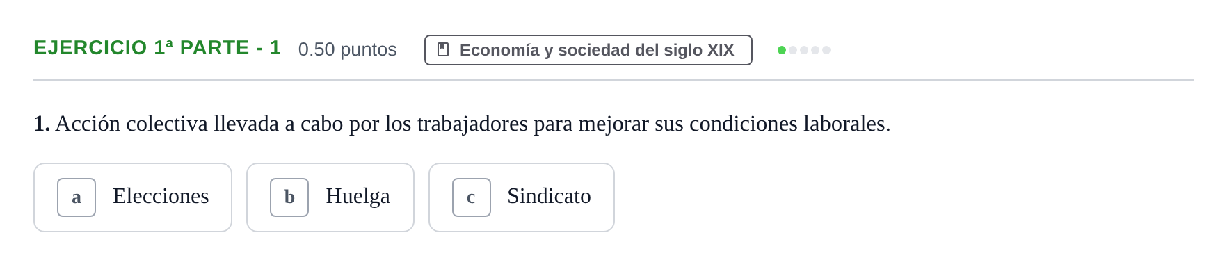 Enunciado: Ejercicio 1ª Parte - 1 · Historia de España PAU Castilla-La Mancha Ordinaria 2024