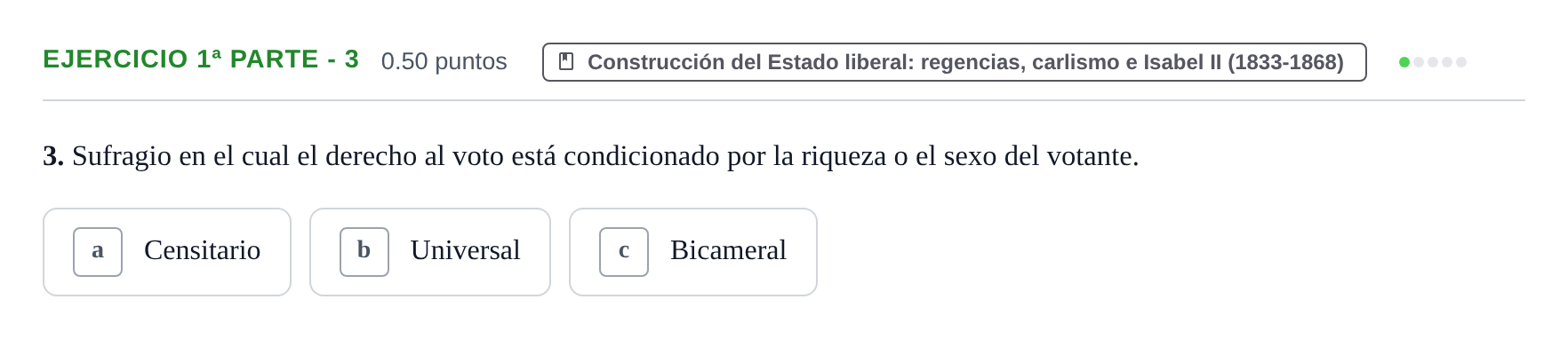 Enunciado: Ejercicio 1ª Parte - 3 · Historia de España PAU Castilla-La Mancha Ordinaria 2024