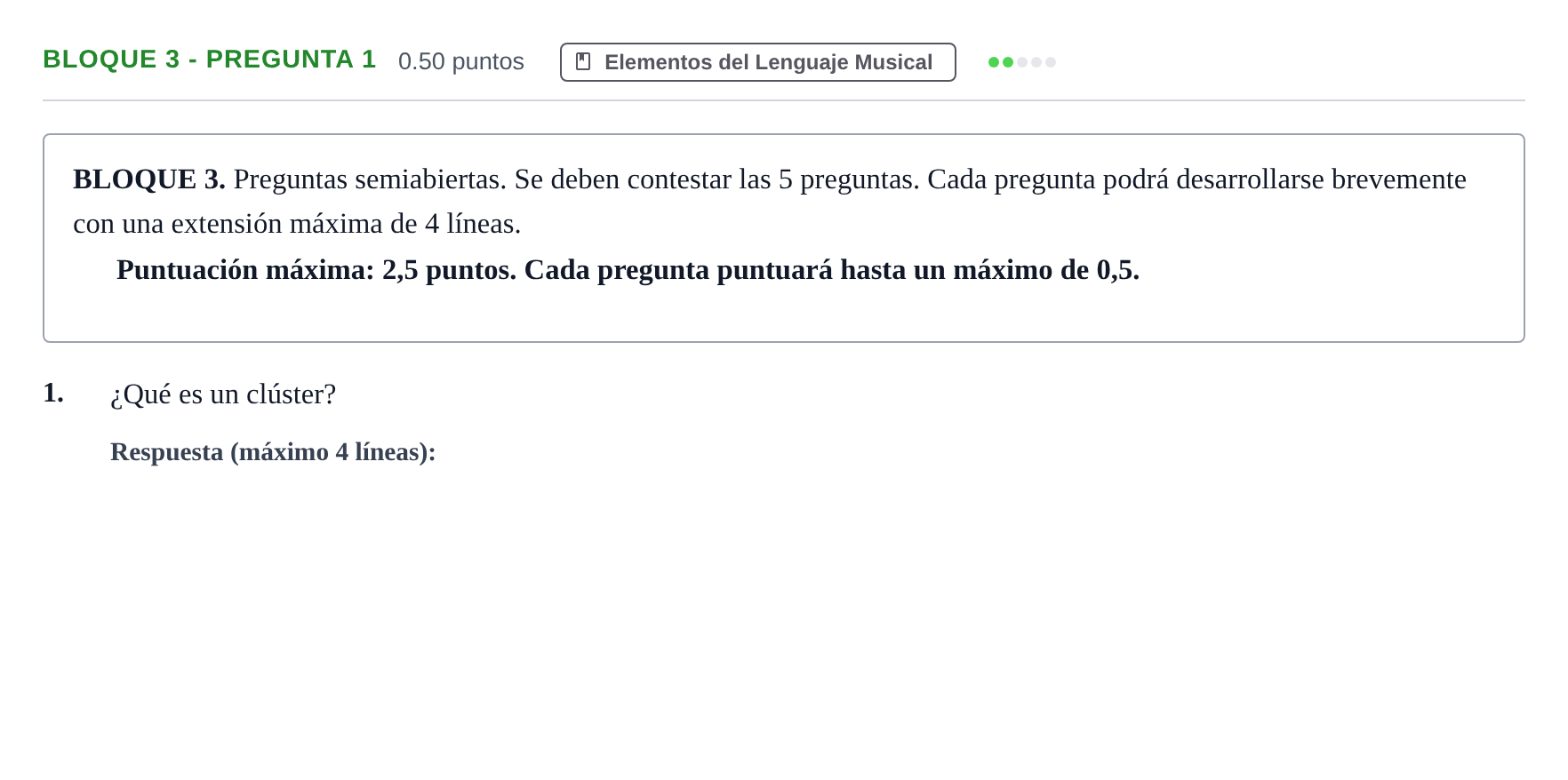 Enunciado: Bloque 3 - Pregunta 1 · Análisis Musical II PAU Andalucía Ordinaria Suplente 1 2025