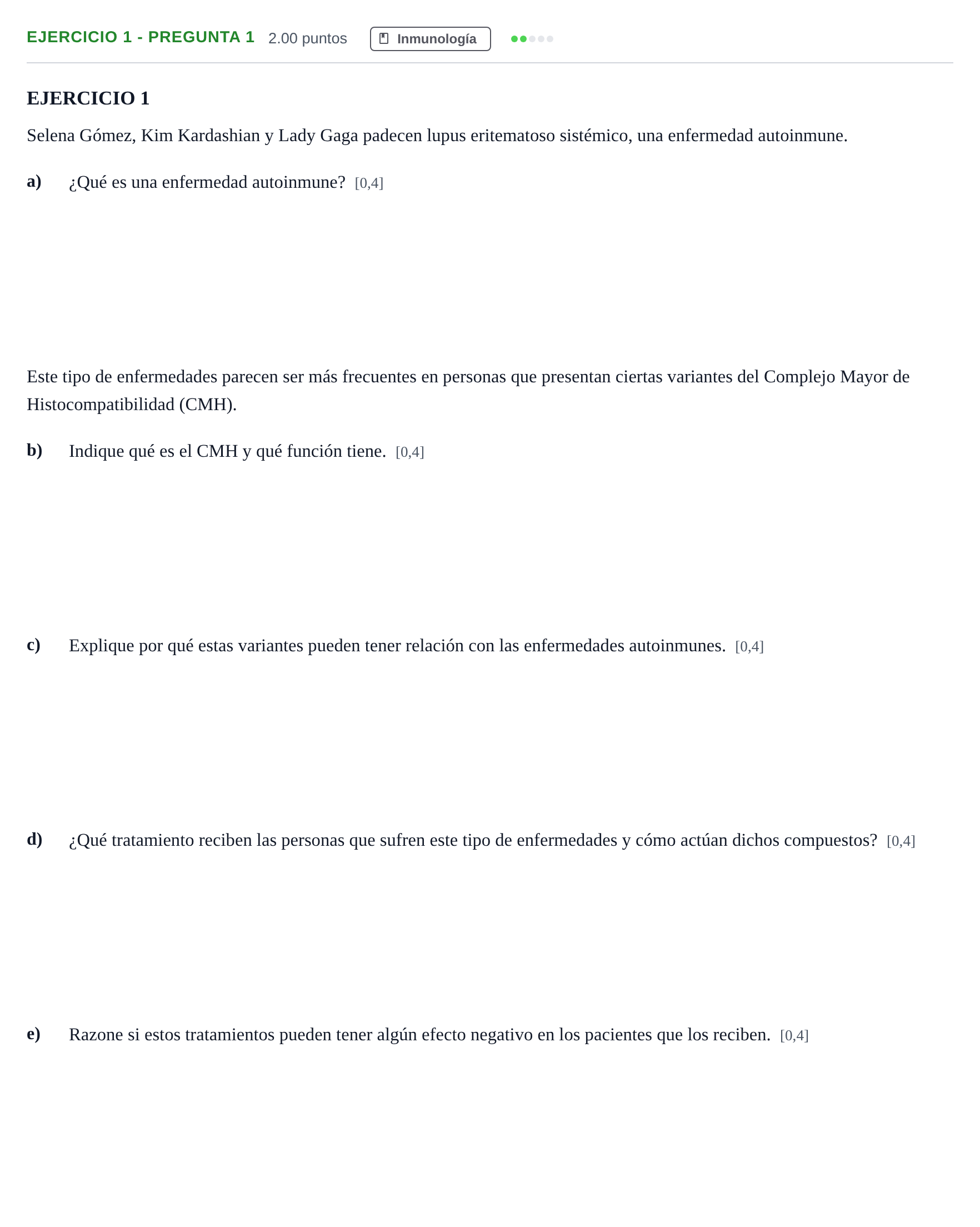 Enunciado: Ejercicio 1 - Pregunta 1 · Biología PAU Andalucía Extraordinaria Suplente 2 2025