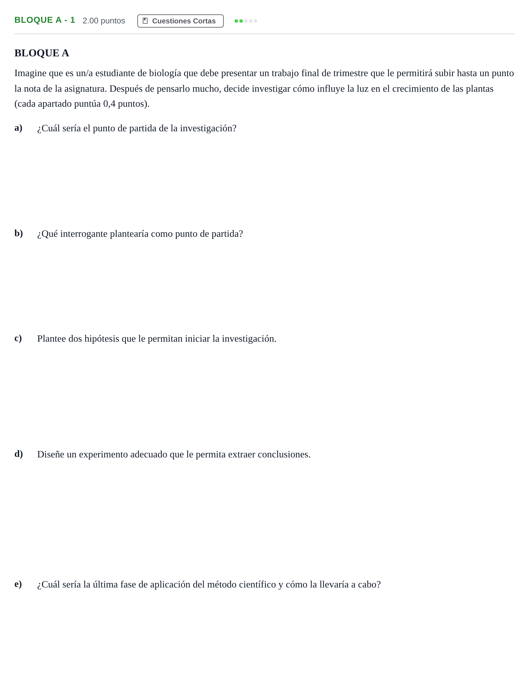 Enunciado: Bloque A - 1 · Ciencias Generales PAU Andalucía Extraordinaria Suplente 2 2025