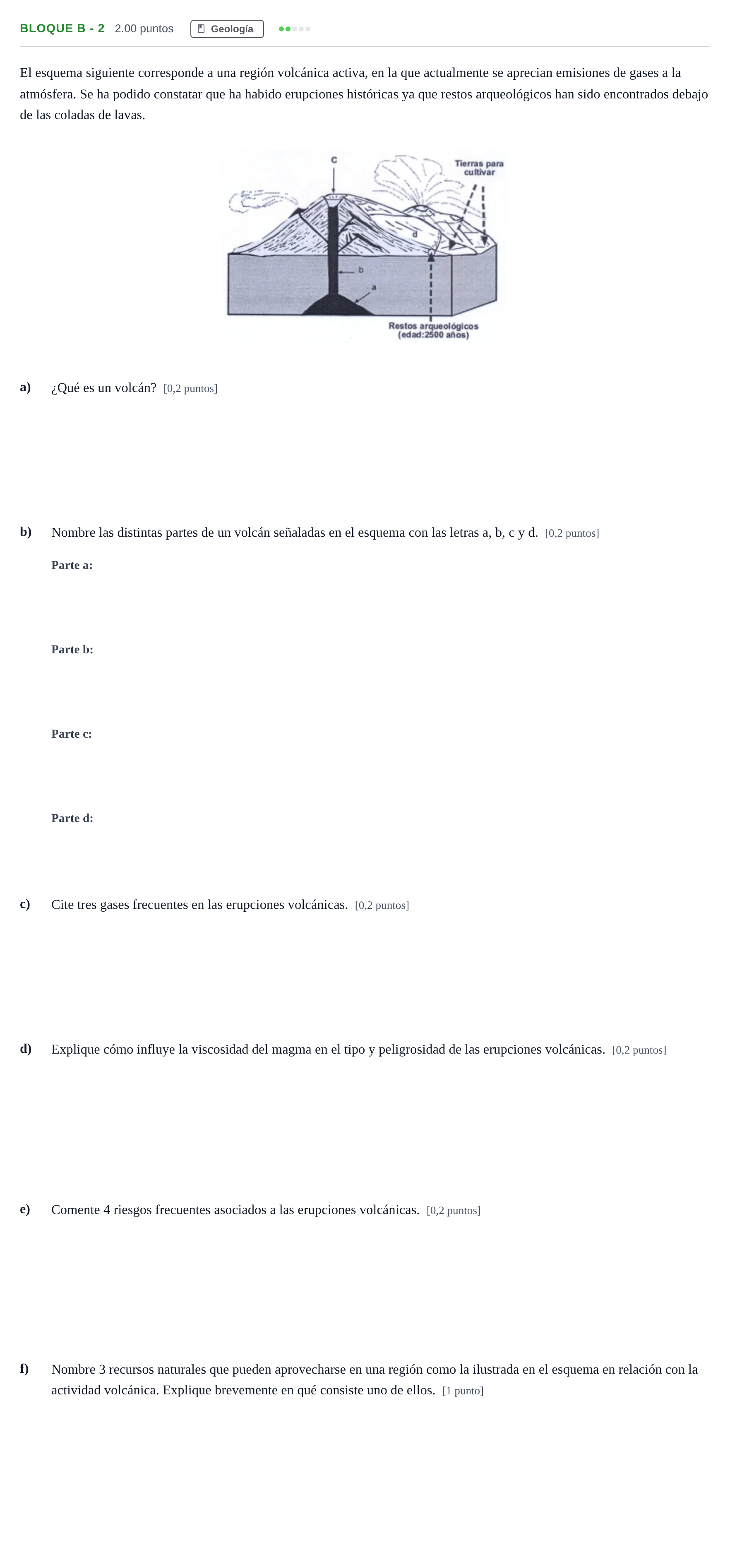 Enunciado: Bloque B - 2 · Ciencias Generales PAU Andalucía Extraordinaria Suplente 2 2025
