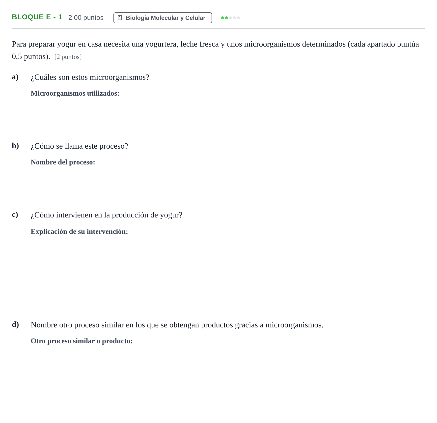 Enunciado: Bloque E - 1 · Ciencias Generales PAU Andalucía Extraordinaria Suplente 2 2025