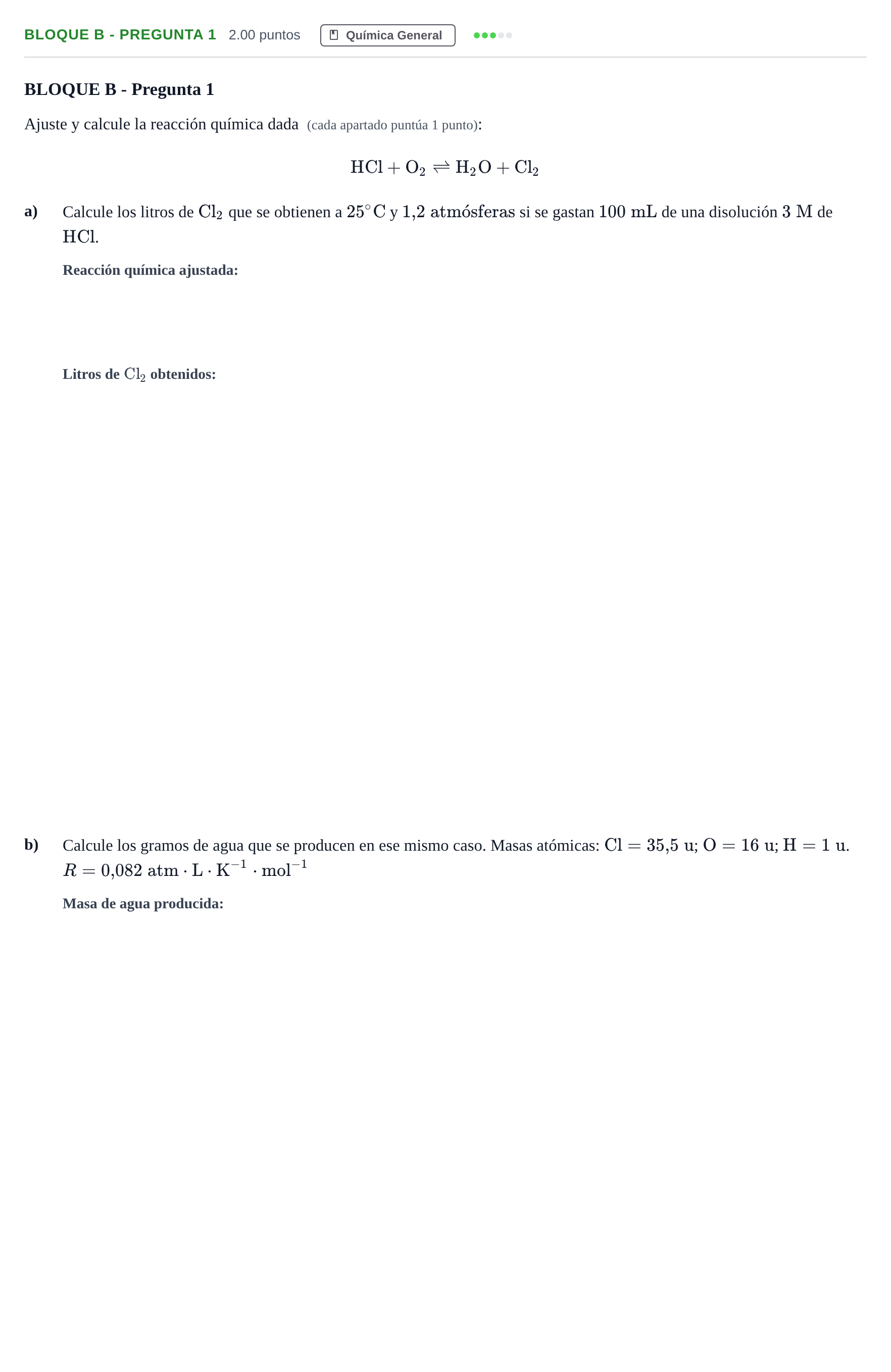 Enunciado: Bloque B - Pregunta 1 · Ciencias Generales PAU Andalucía Ordinaria Suplente 1 2025