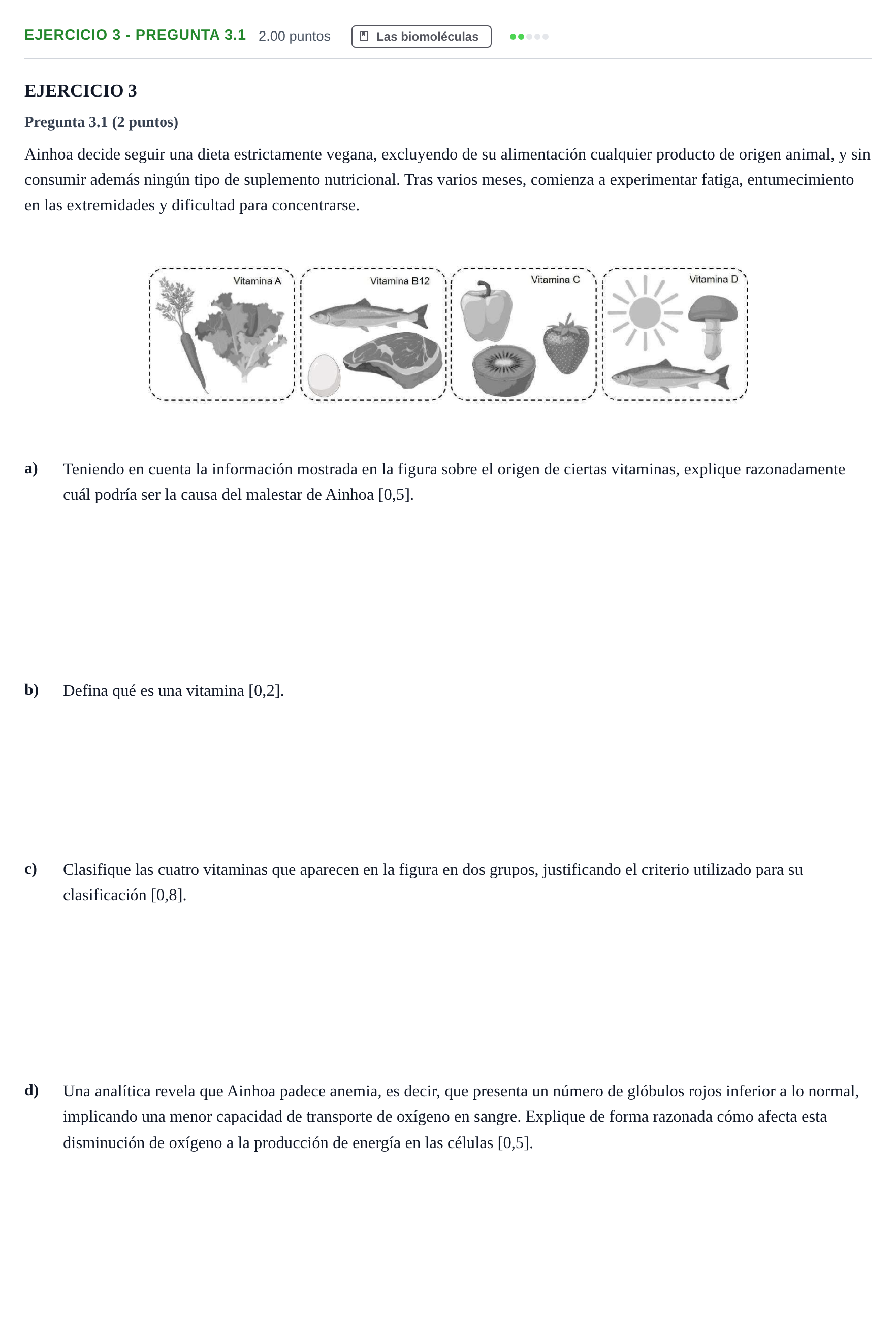 Enunciado: Ejercicio 3 - Pregunta 3.1 · Biología PAU Andalucía Ordinaria Suplente 1 2025