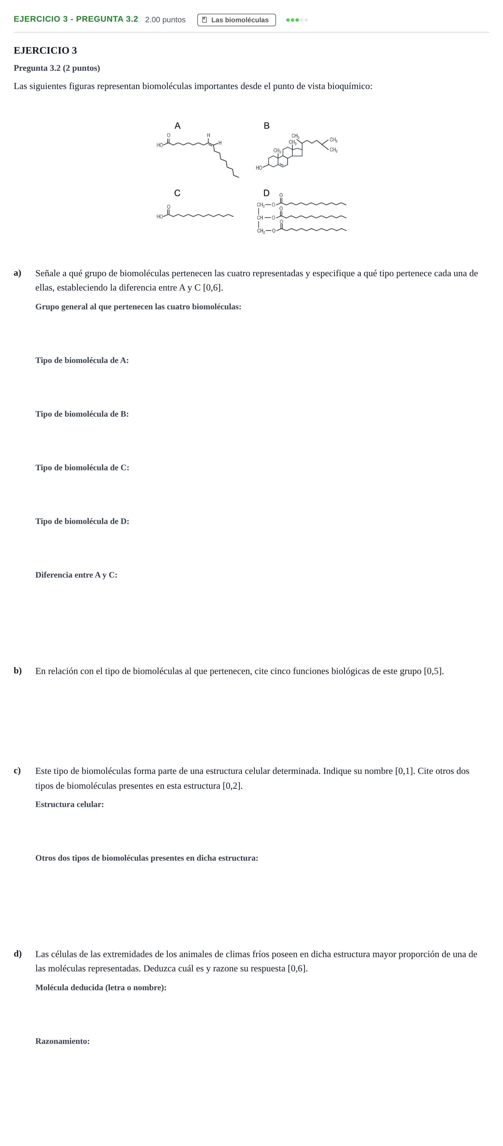 Enunciado: Ejercicio 3 - Pregunta 3.2 · Biología PAU Andalucía Ordinaria Suplente 1 2025