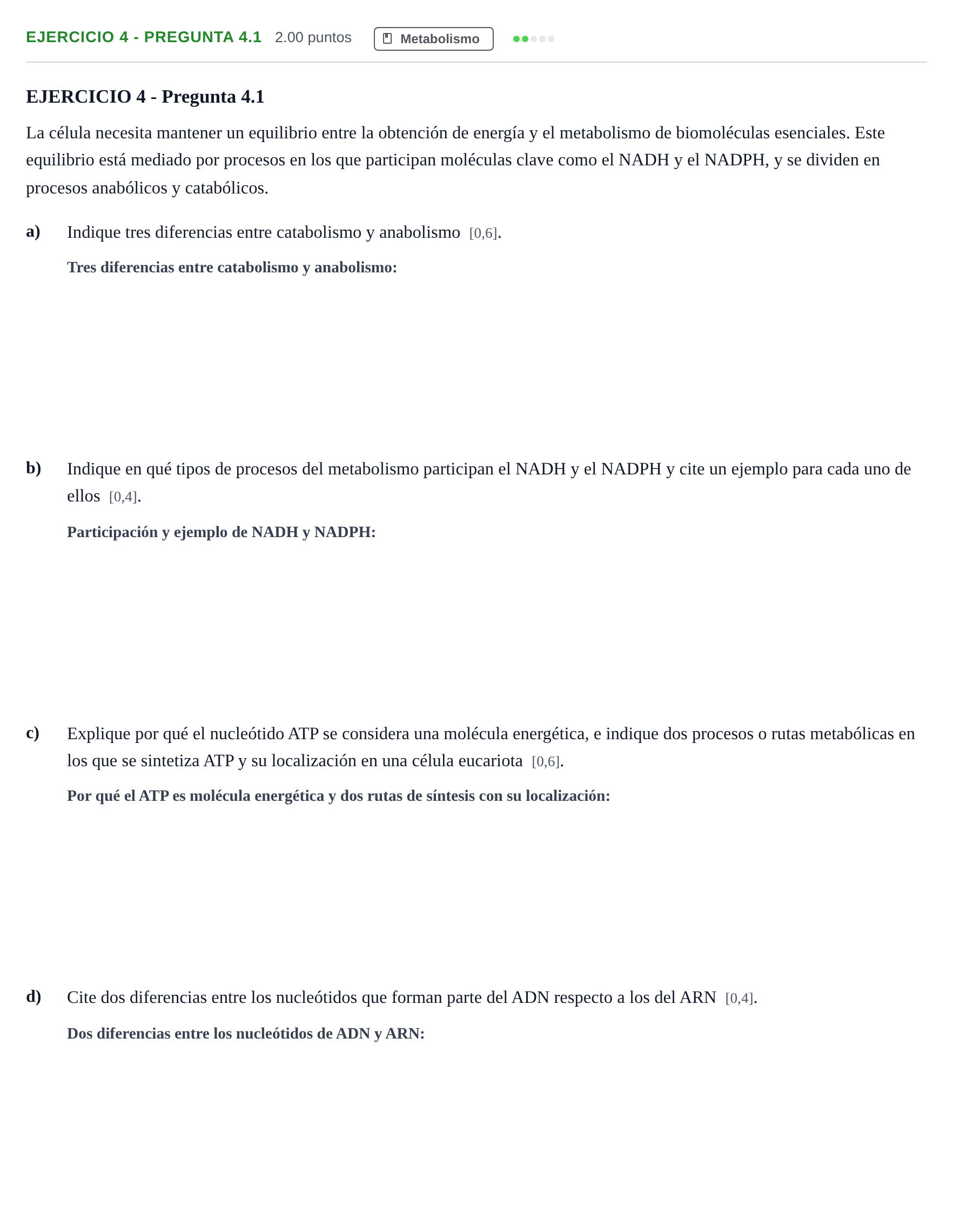 Enunciado: Ejercicio 4 - Pregunta 4.1 · Biología PAU Andalucía Ordinaria Suplente 1 2025