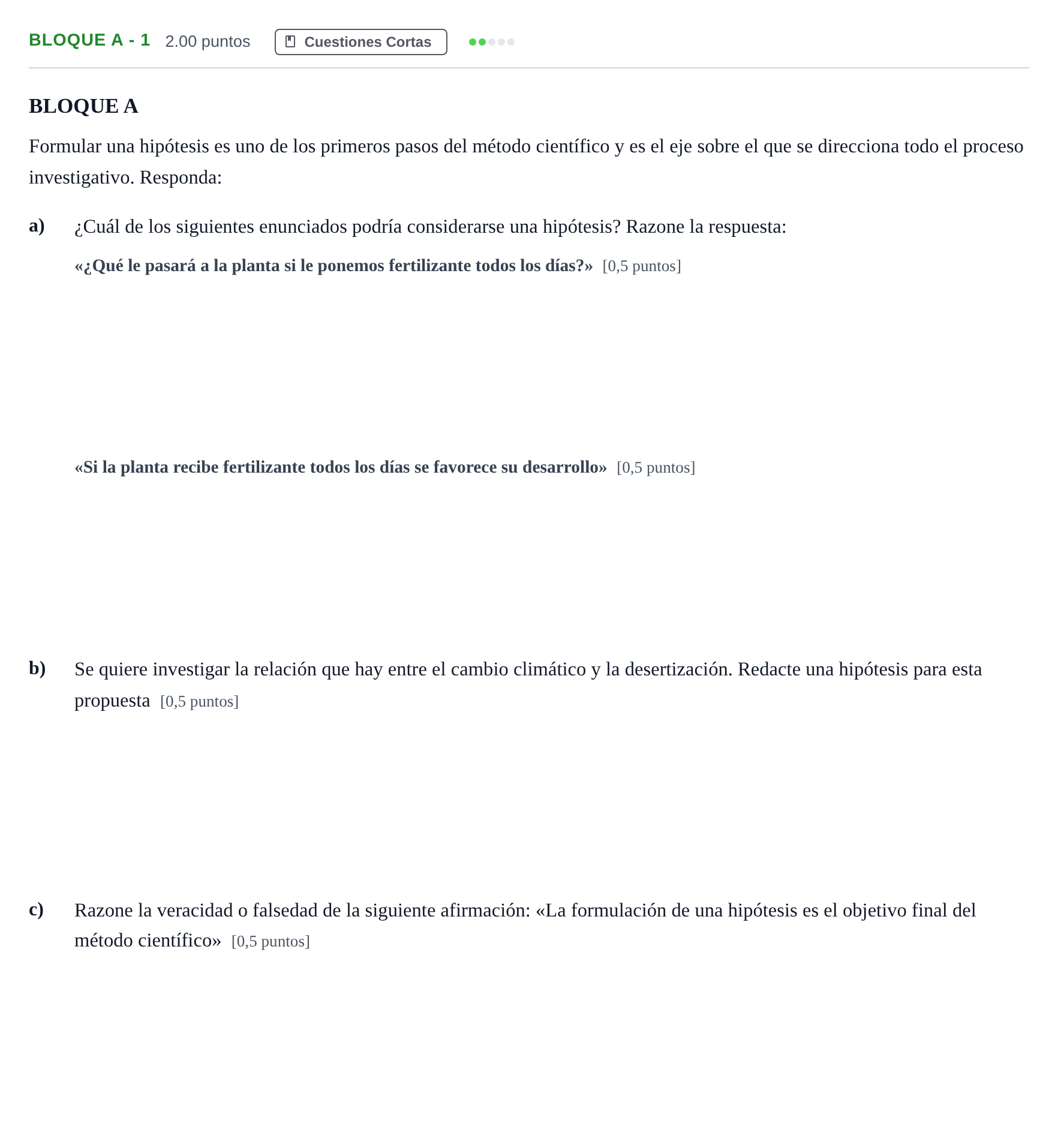 Enunciado: Bloque A - 1 · Ciencias Generales PAU Andalucía Ordinaria Suplente 2 2025