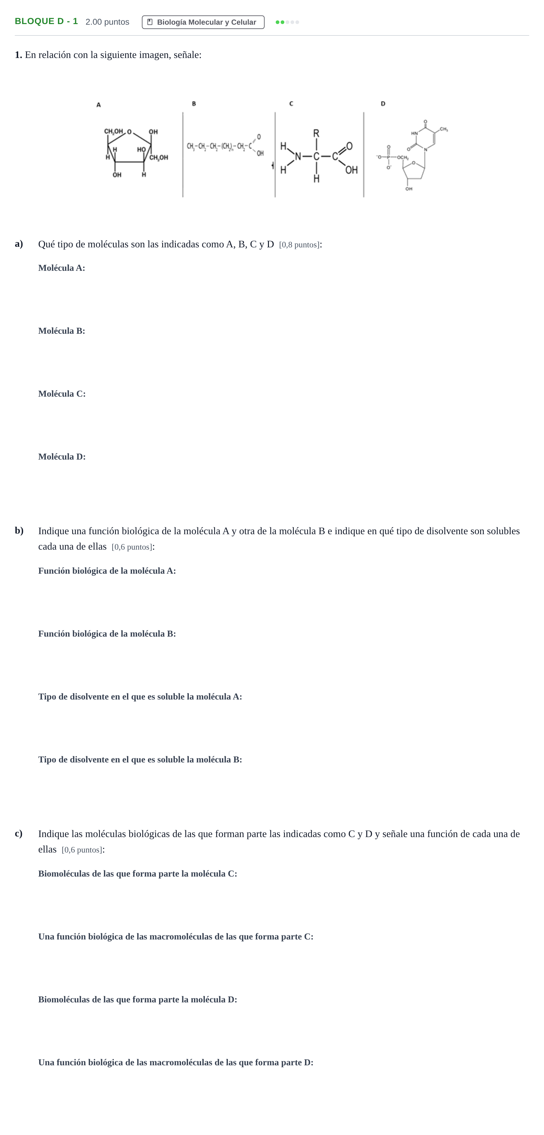 Enunciado: Bloque D - 1 · Ciencias Generales PAU Andalucía Ordinaria Suplente 2 2025