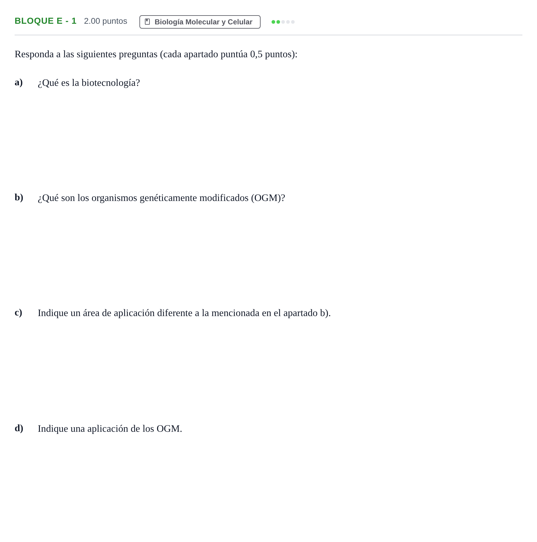 Enunciado: Bloque E - 1 · Ciencias Generales PAU Andalucía Ordinaria Suplente 2 2025