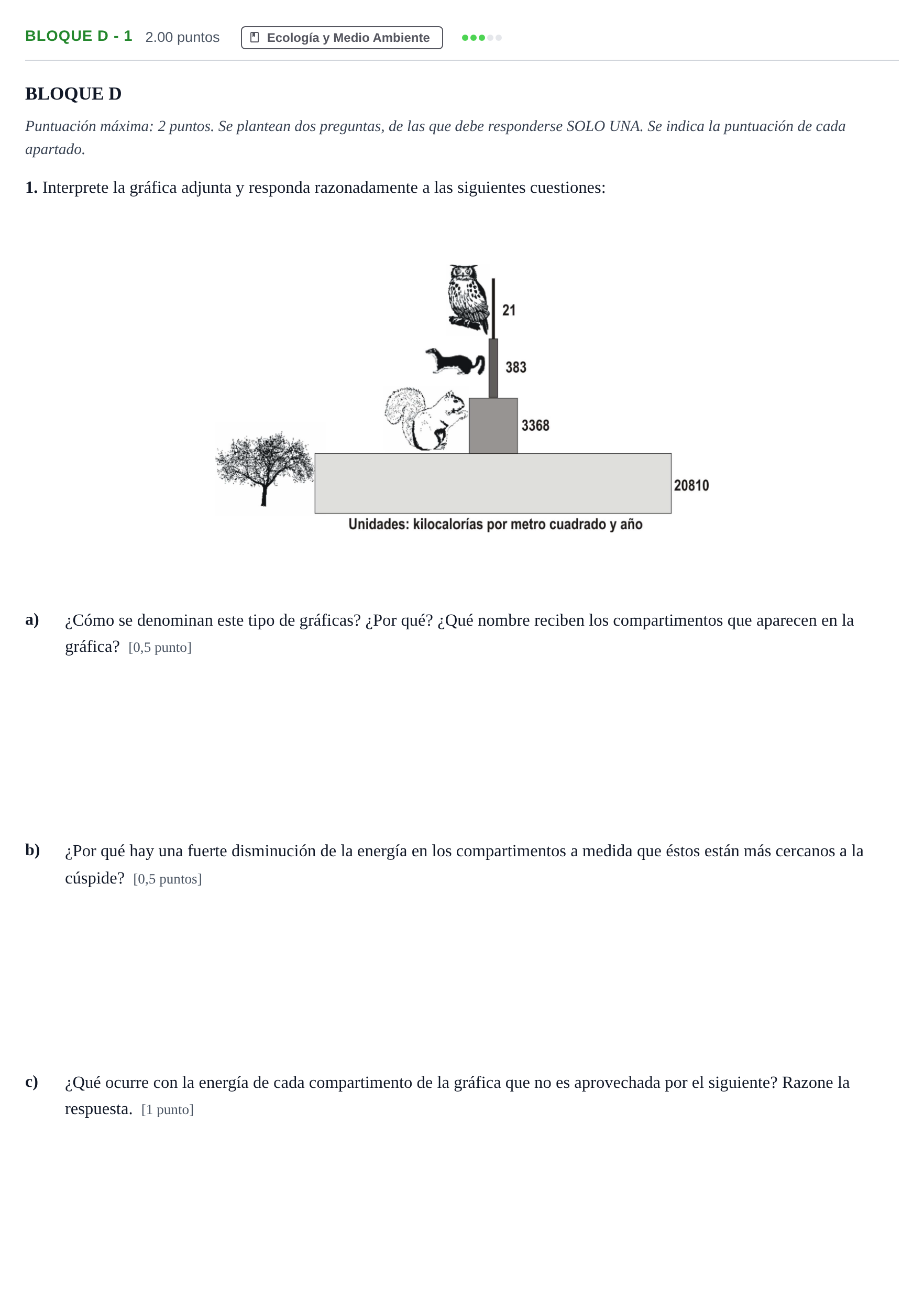 Enunciado: Bloque D - 1 · Ciencias Generales PAU Andalucía Ordinaria Titular 2025