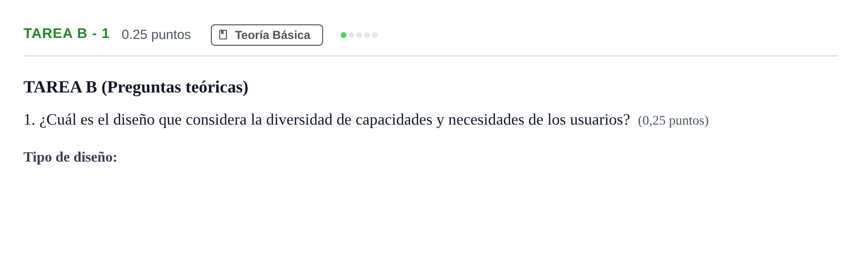 Enunciado: Tarea B - 1 · Diseño PAU Andalucía Ordinaria Titular 2025