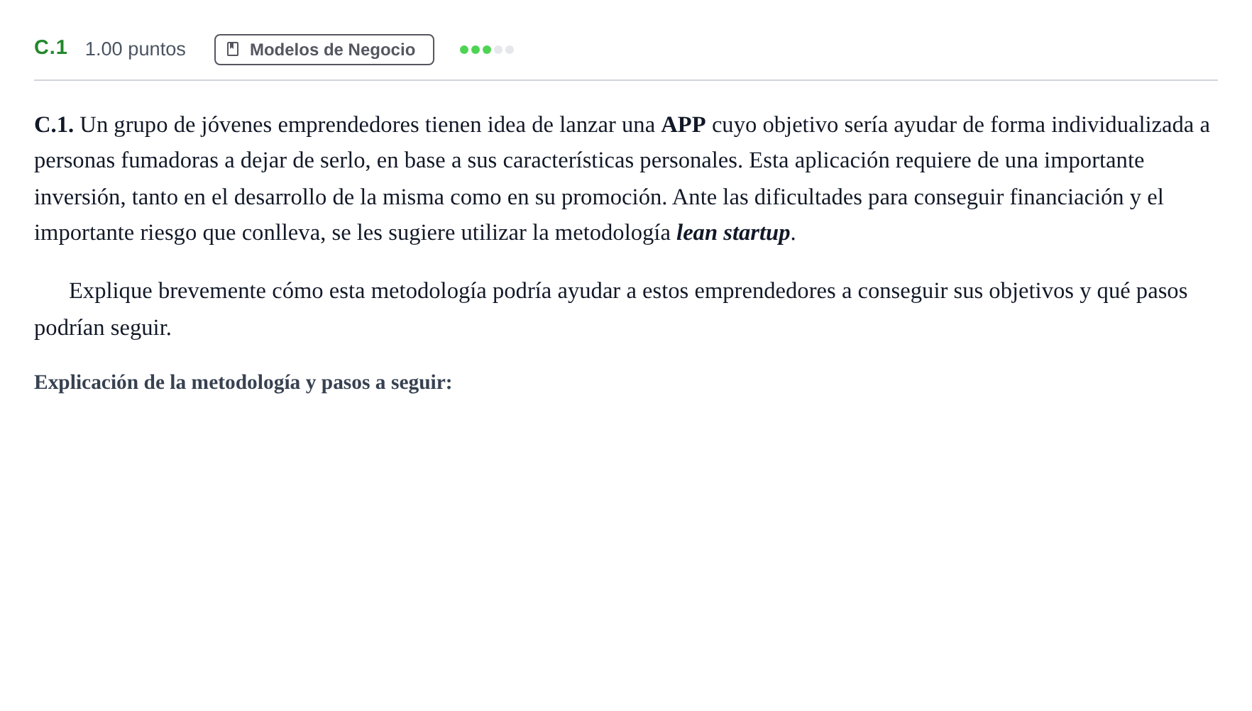 Enunciado: Ejercicio C.1 · Economía de la Empresa PAU Andalucía Extraordinaria Titular 2025