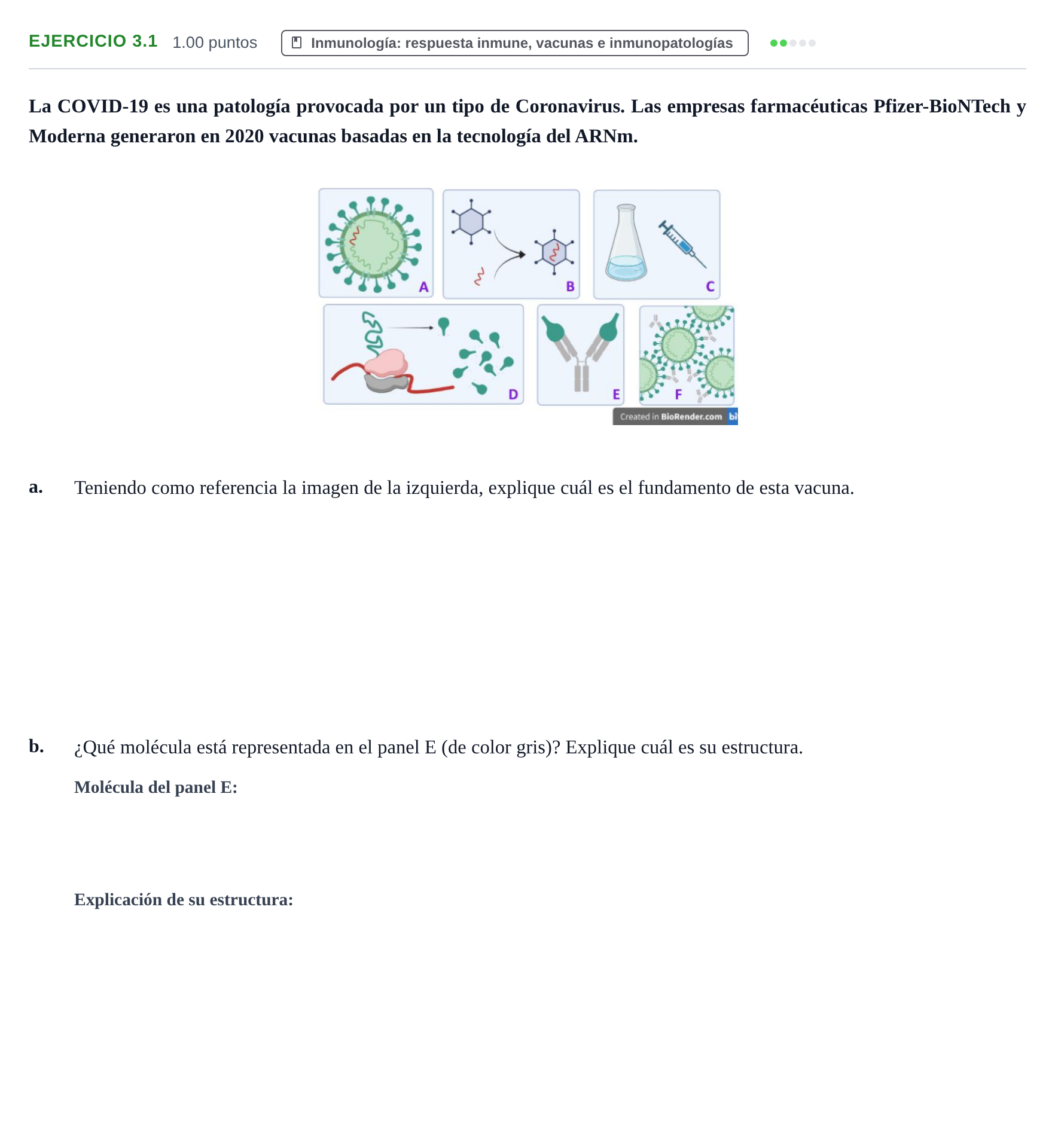 Enunciado: Ejercicio 3.1 - Inmunología · Biología PAU Castilla-La Mancha Extraordinaria 2023