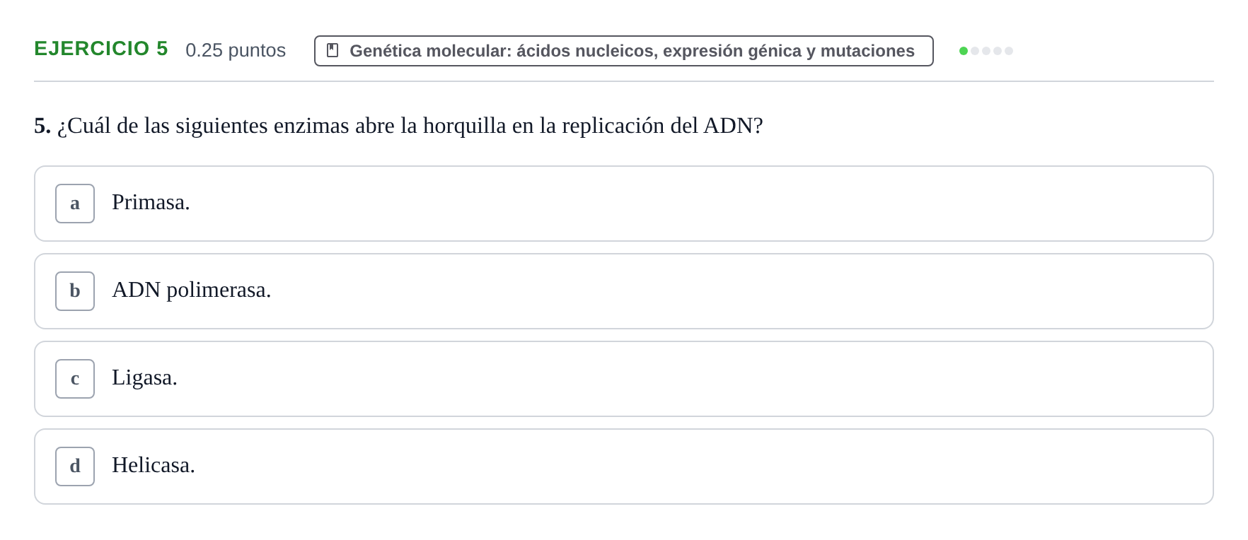 Enunciado: Problema 5 · Biología PAU Castilla-La Mancha Extraordinaria 2023