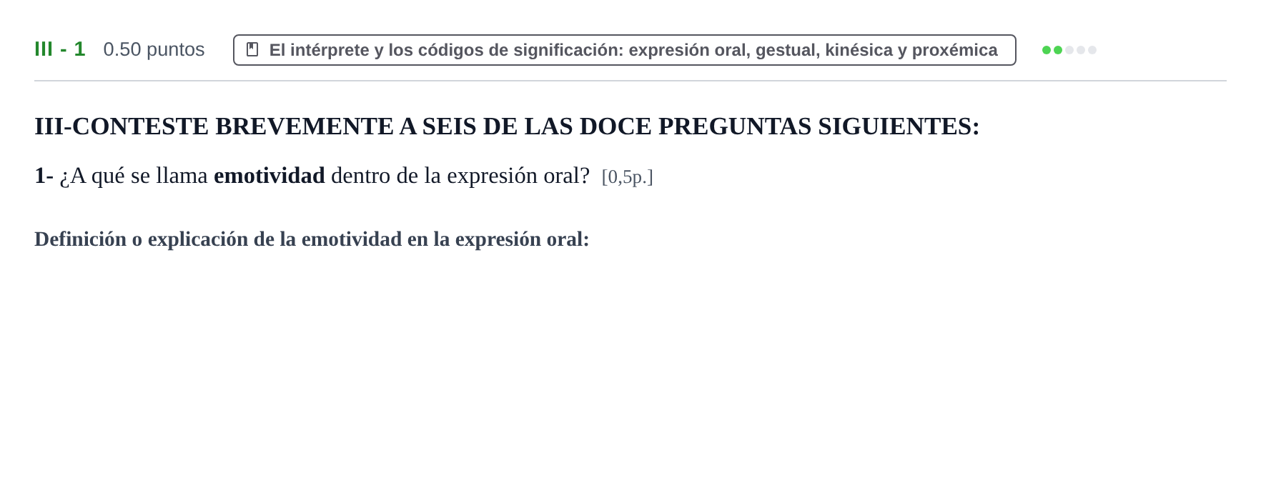 Enunciado: Ejercicio III - 1 · Artes Escénicas PAU Castilla-La Mancha Ordinaria 2023