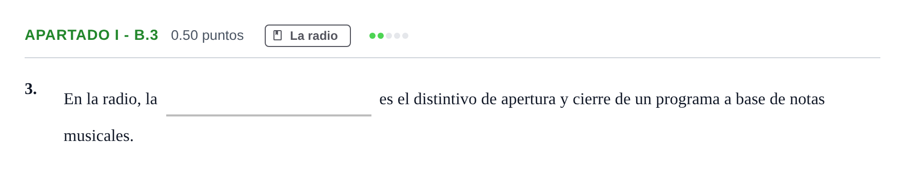 Enunciado: Apartado I - B.3 · Cultura Audiovisual II PAU Castilla-La Mancha Extraordinaria 2023
