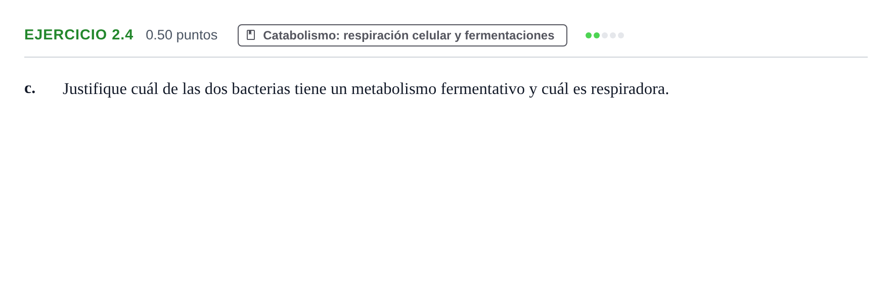 Enunciado: Ejercicio 2.4 - Catabolismo · Biología PAU Castilla-La Mancha Ordinaria 2023