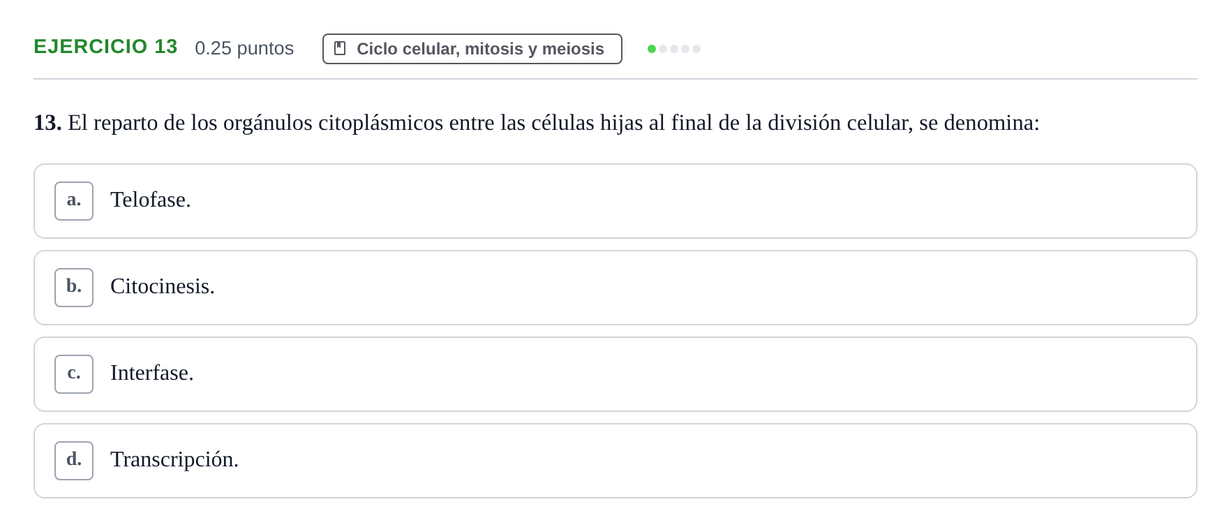 Enunciado: Problema 13 · Biología PAU Castilla-La Mancha Ordinaria 2023