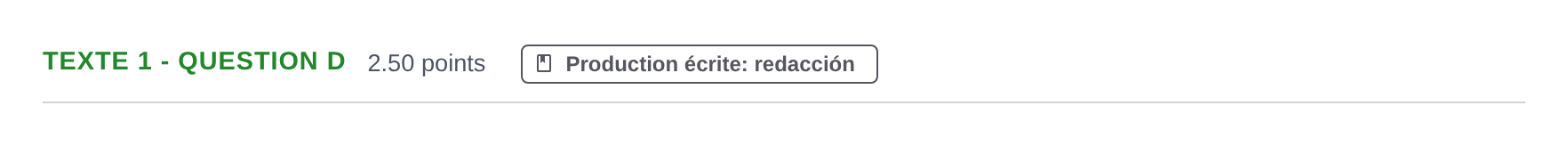 Enunciado: Ejercicio Texte 1 - Question D · Francés PAU Castilla-La Mancha Extraordinaria 2023