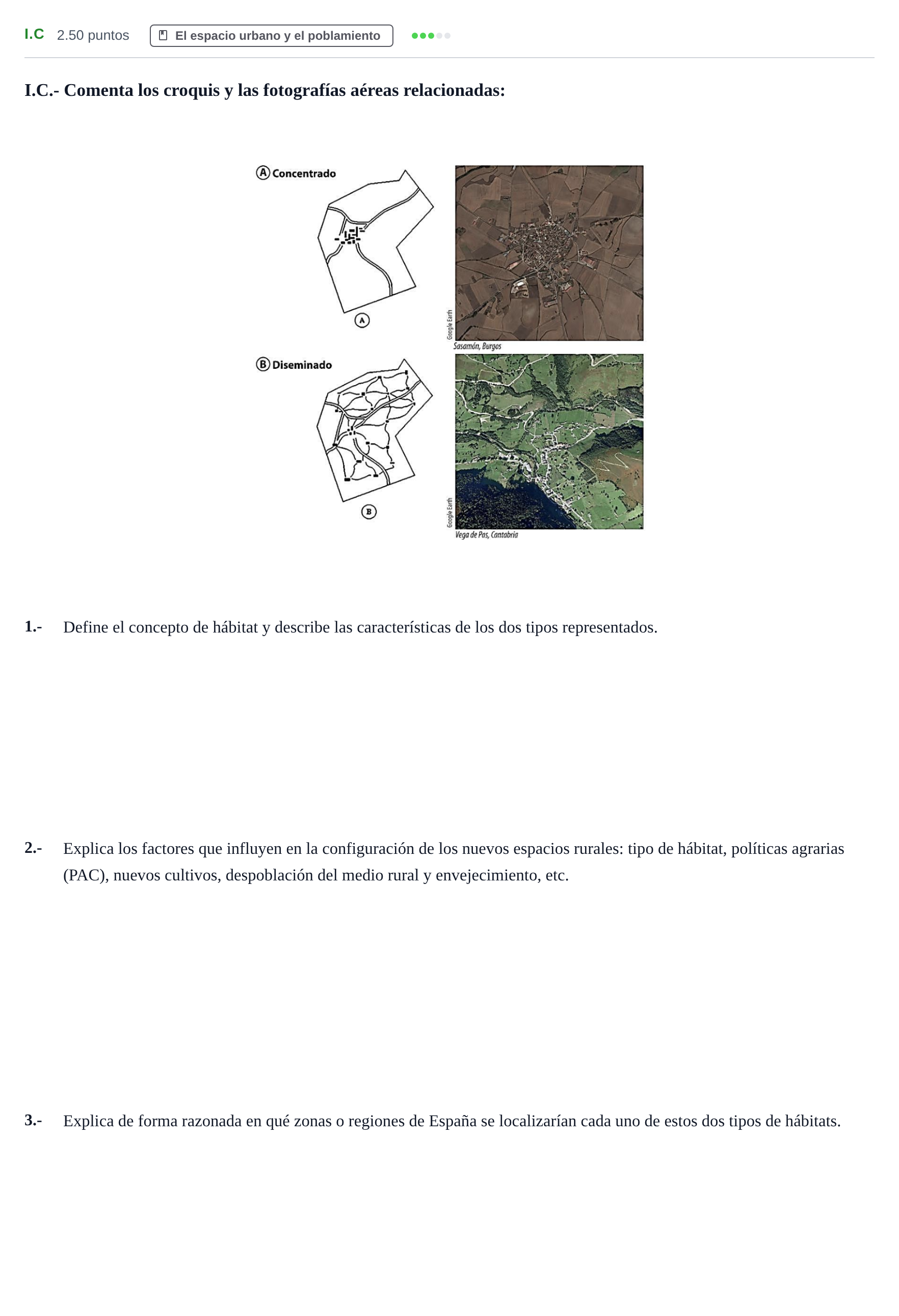 Enunciado: Ejercicio I.C · Geografía PAU Castilla-La Mancha Ordinaria 2023
