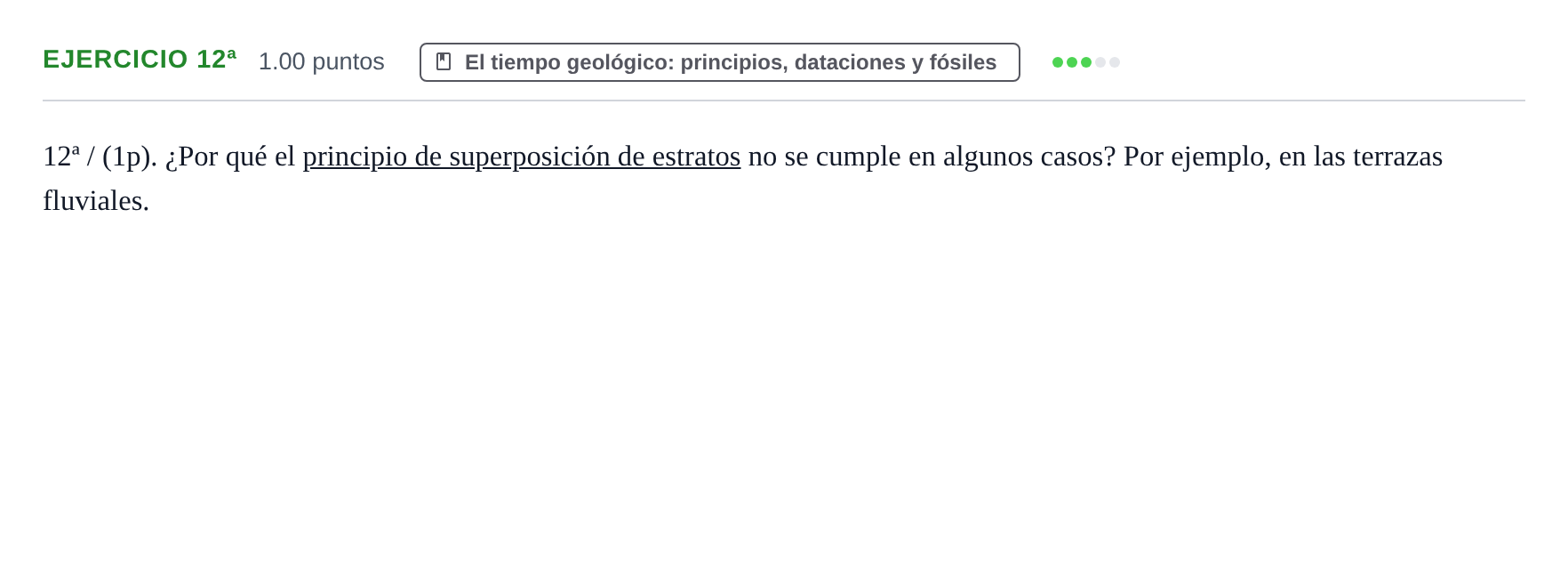 Enunciado: Ejercicio 12ª · Geología y Ciencias Ambientales PAU Castilla-La Mancha Extraordinaria 2023