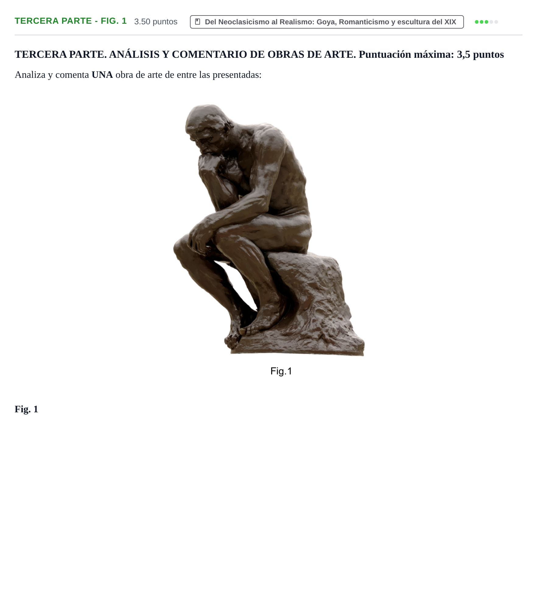Enunciado: Ejercicio Tercera Parte - Fig. 1 · Fundamentos Artísticos PAU Castilla-La Mancha Extraordinaria (Fundamentos del Arte II) 2023