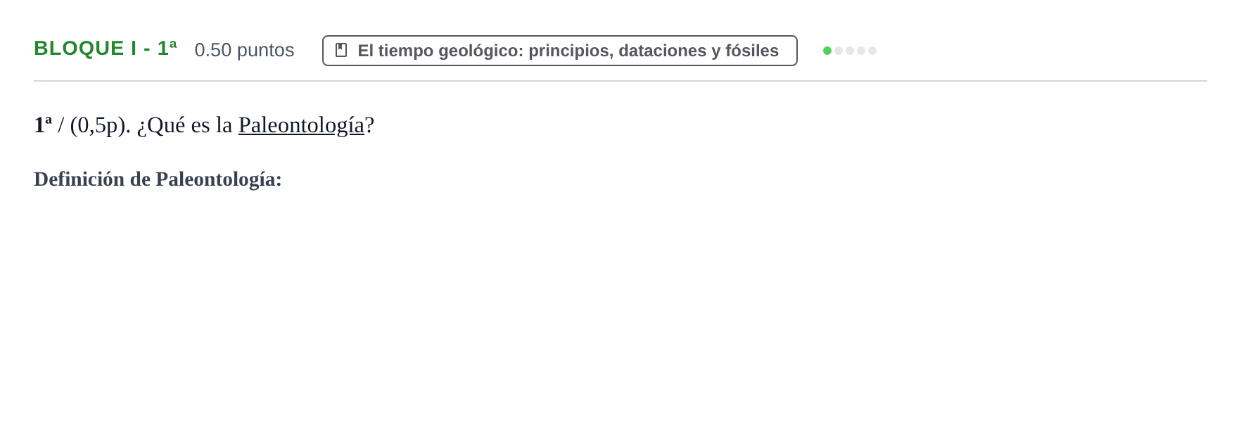 Enunciado: Bloque I - 1ª · Geología y Ciencias Ambientales PAU Castilla-La Mancha Ordinaria 2023