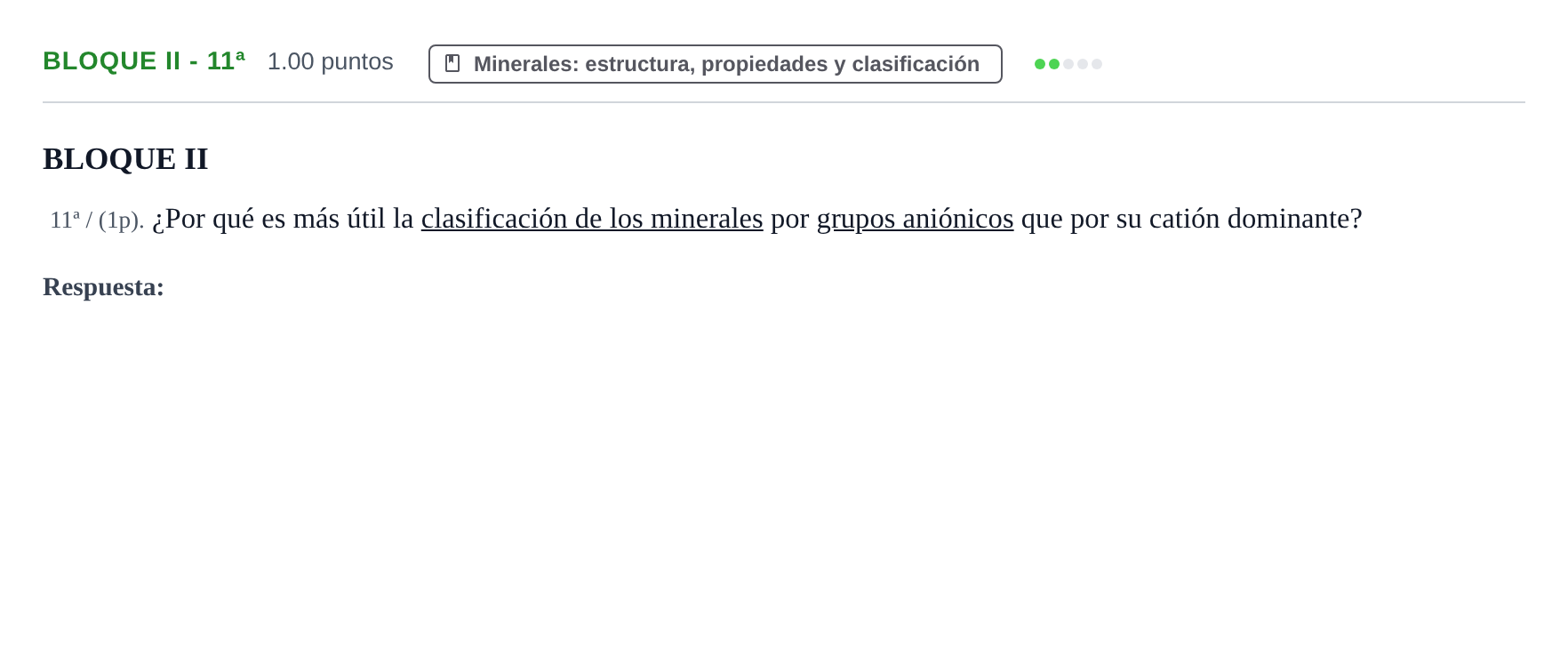 Enunciado: Bloque II - 11ª · Geología y Ciencias Ambientales PAU Castilla-La Mancha Ordinaria 2023