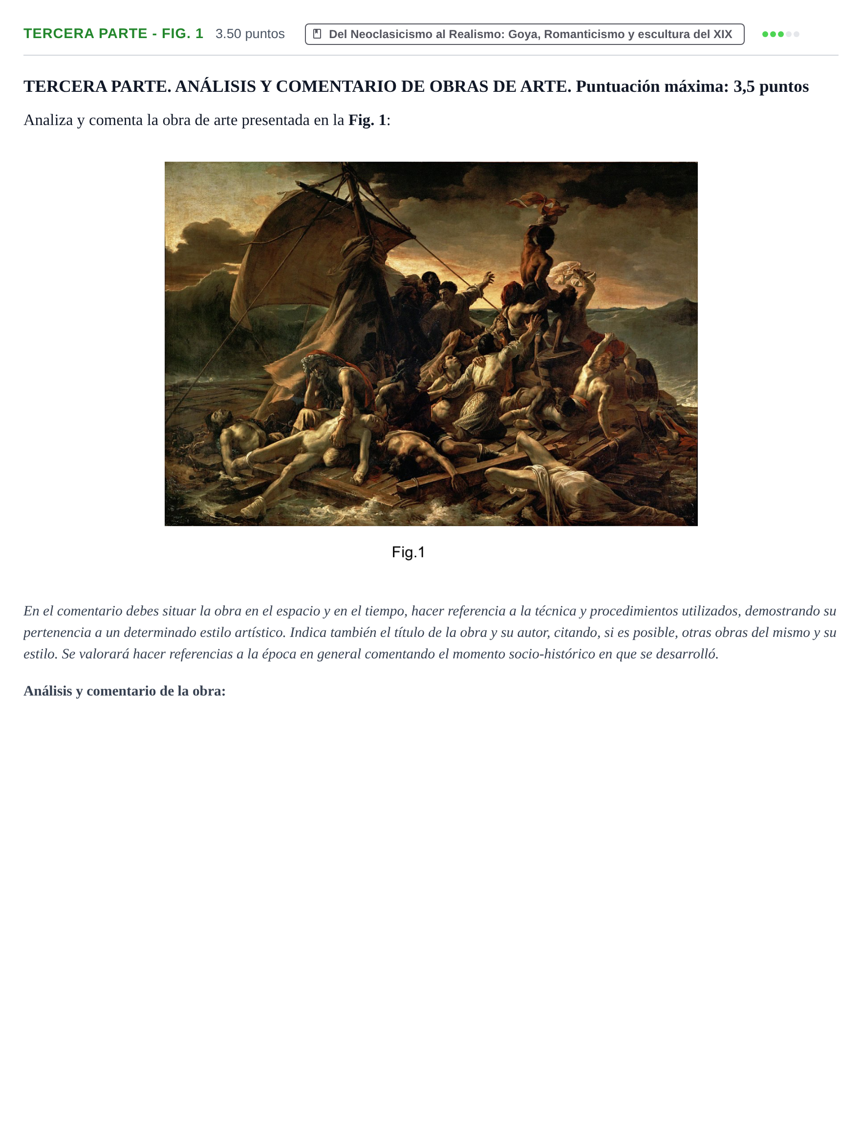 Enunciado: Ejercicio Tercera parte - Fig. 1 · Fundamentos Artísticos PAU Castilla-La Mancha Ordinaria (Fundamentos del Arte II) 2023