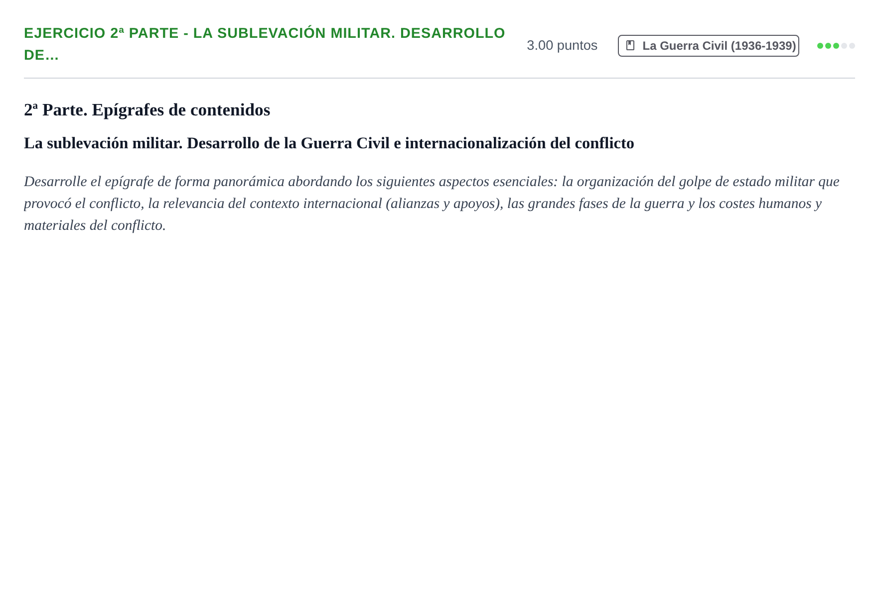 Enunciado: Ejercicio 2ª Parte - La sublevación militar. Desarrollo de… · Historia de España PAU Castilla-La Mancha Extraordinaria 2023