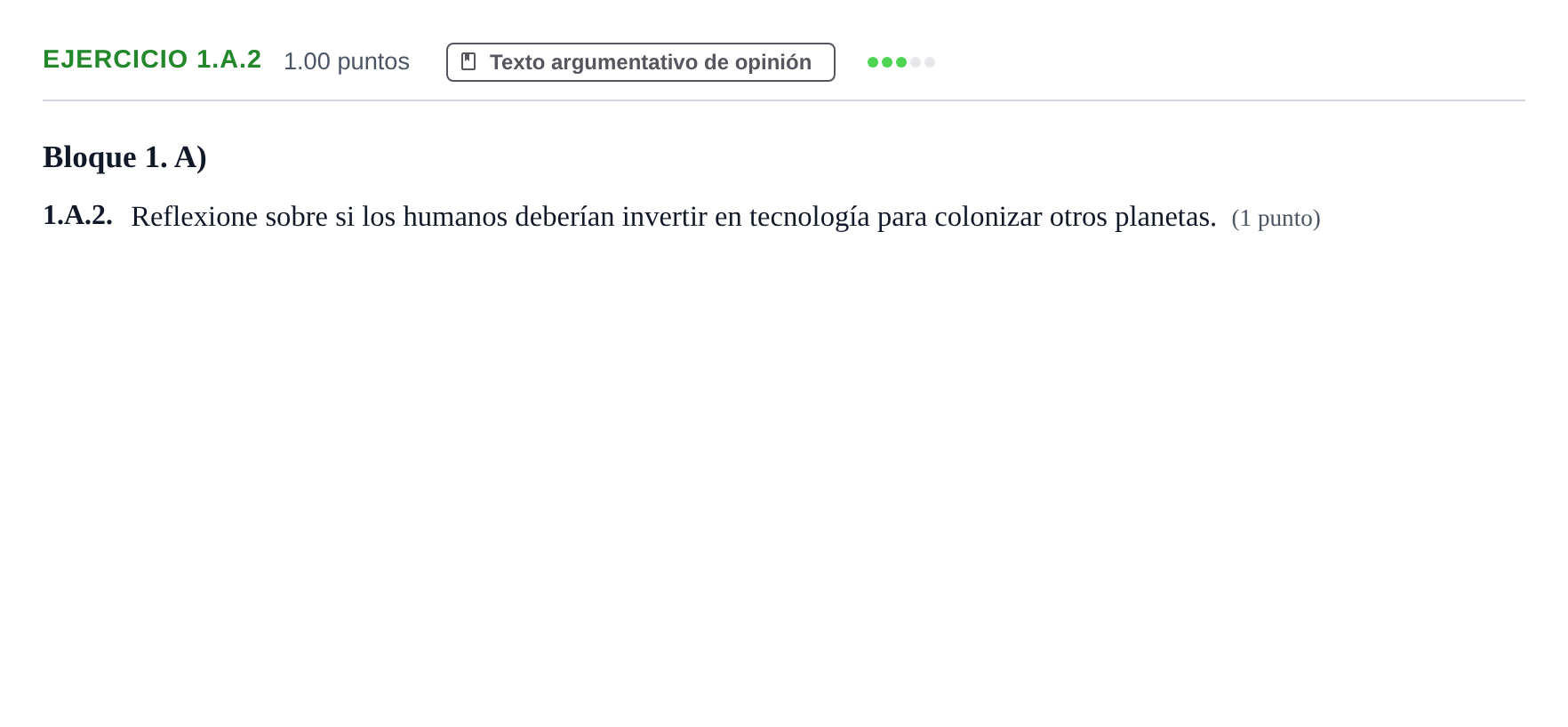 Enunciado: Ejercicio 1.A.2 · Lengua Castellana y Literatura II PAU Castilla-La Mancha Extraordinaria 2023