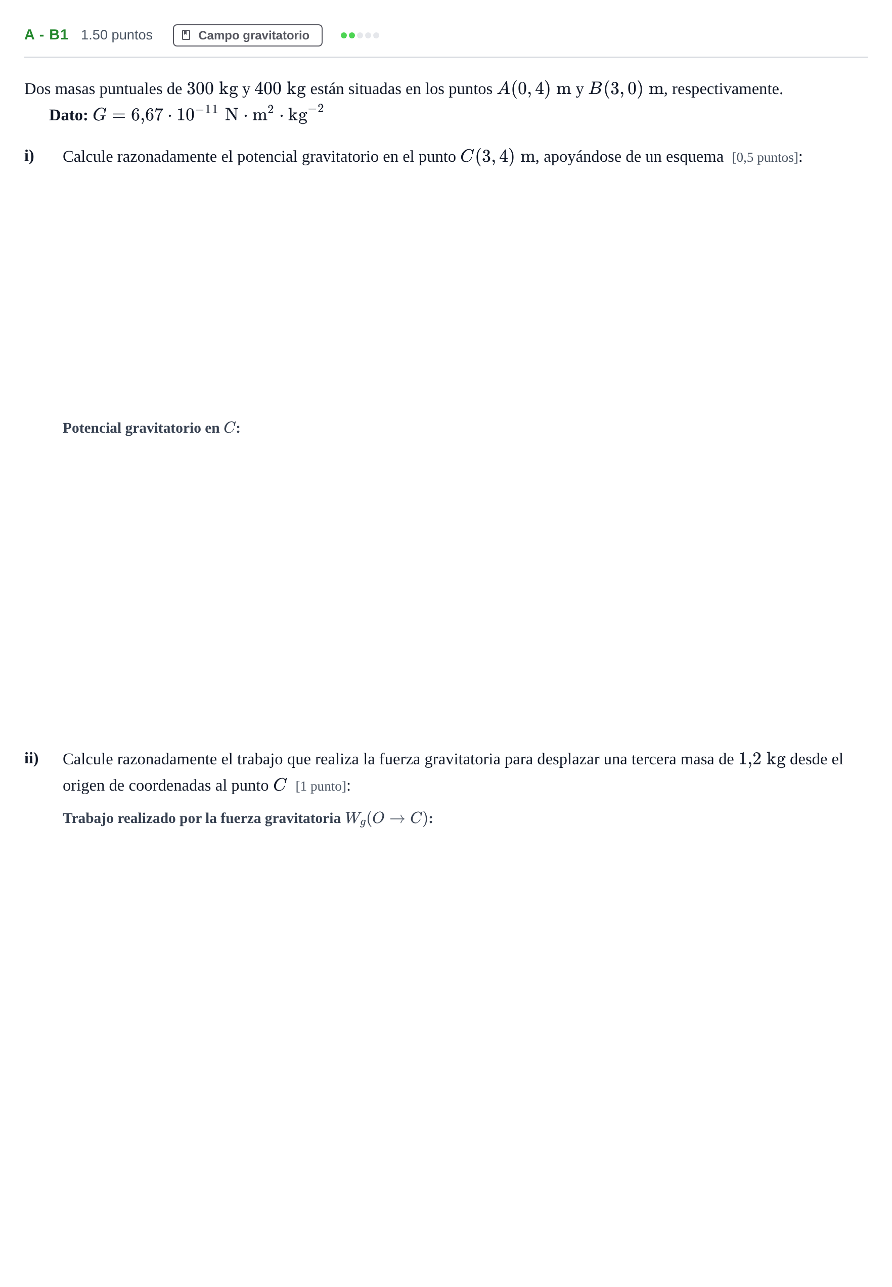 Enunciado: Ejercicio A - b1 · Física PAU Andalucía Extraordinaria Suplente 1 2025