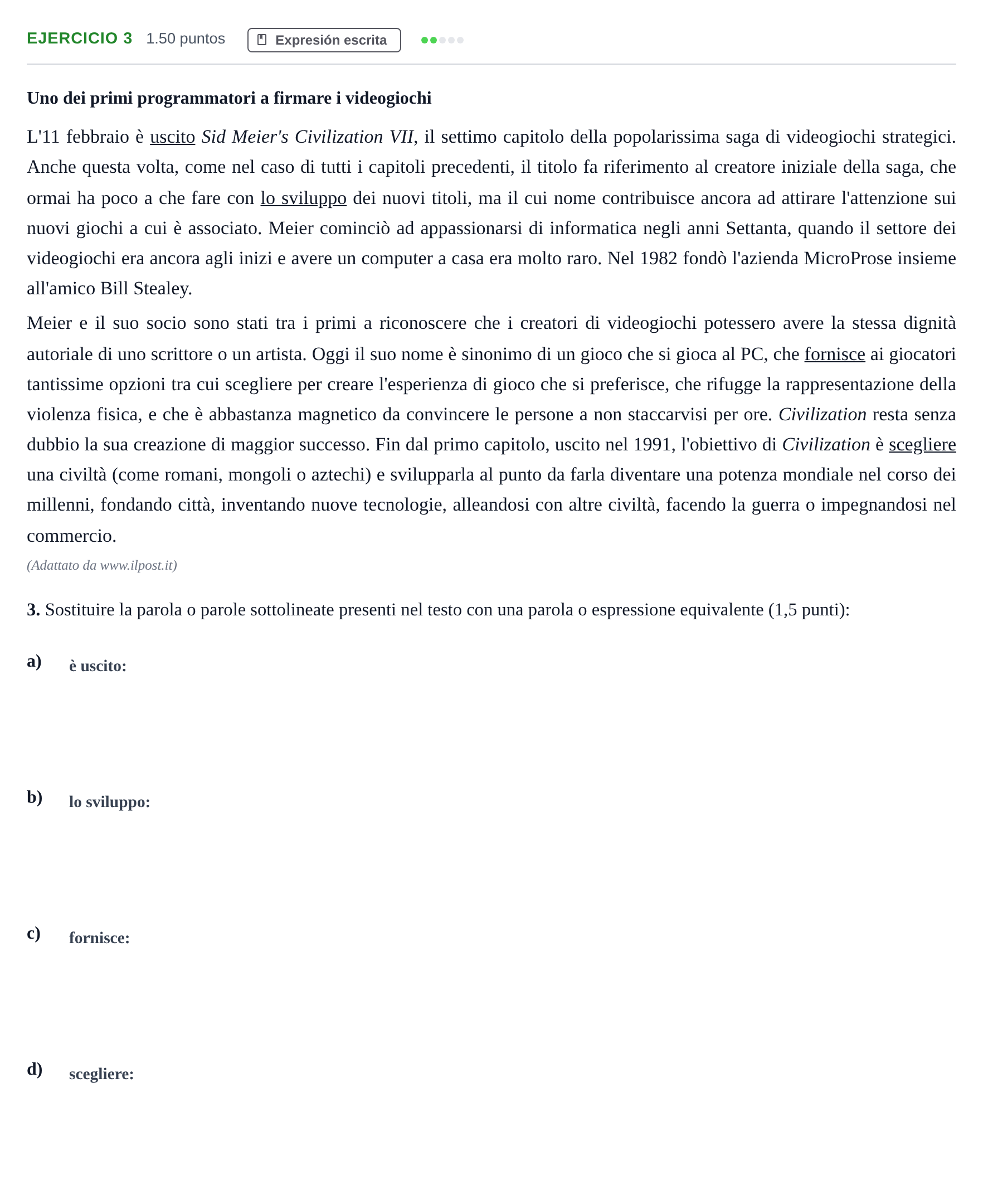 Enunciado: Problema 3 · Italiano PAU Andalucía Extraordinaria Suplente 1 2025