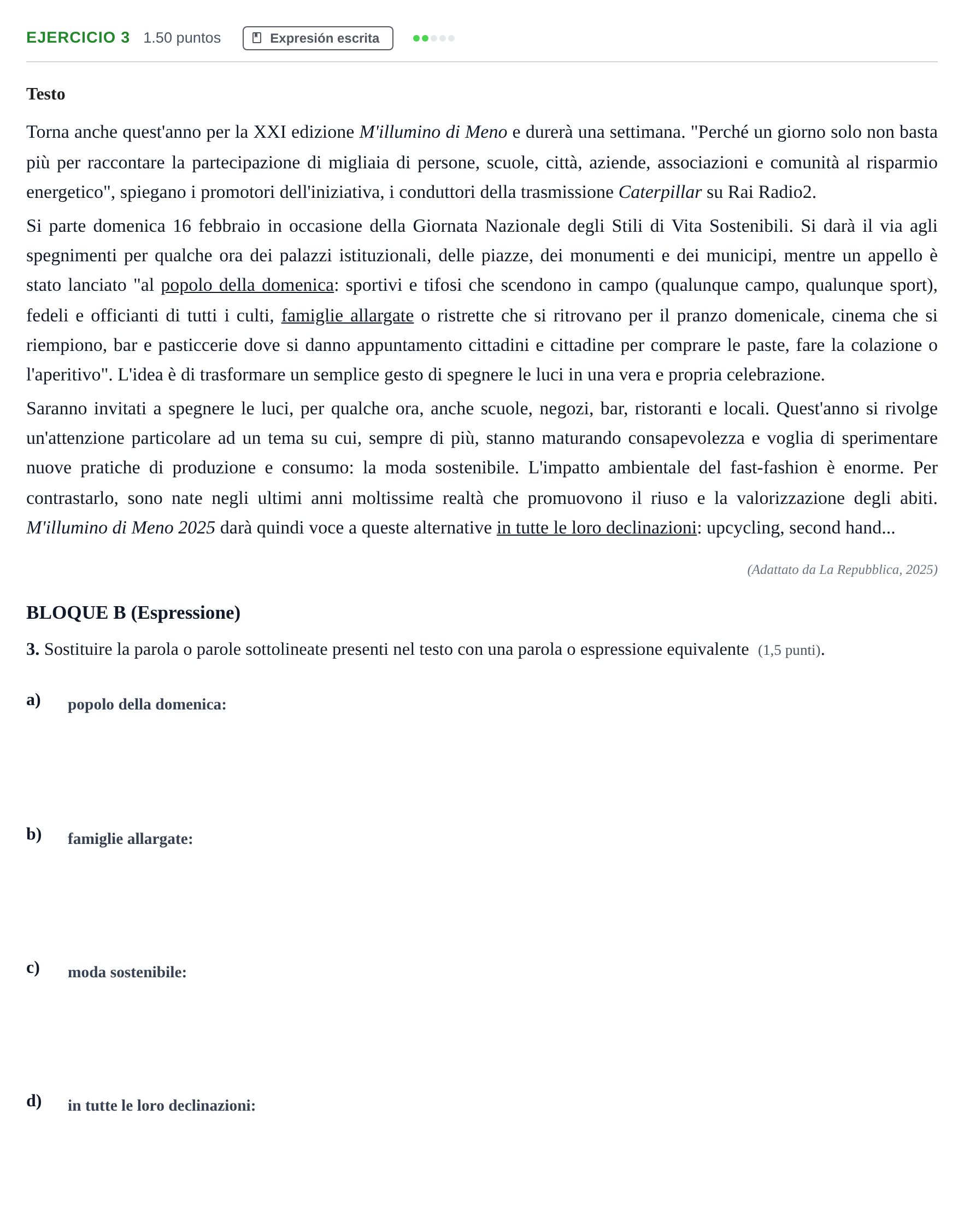 Enunciado: Problema 3 · Italiano PAU Andalucía Extraordinaria Suplente 2 2025