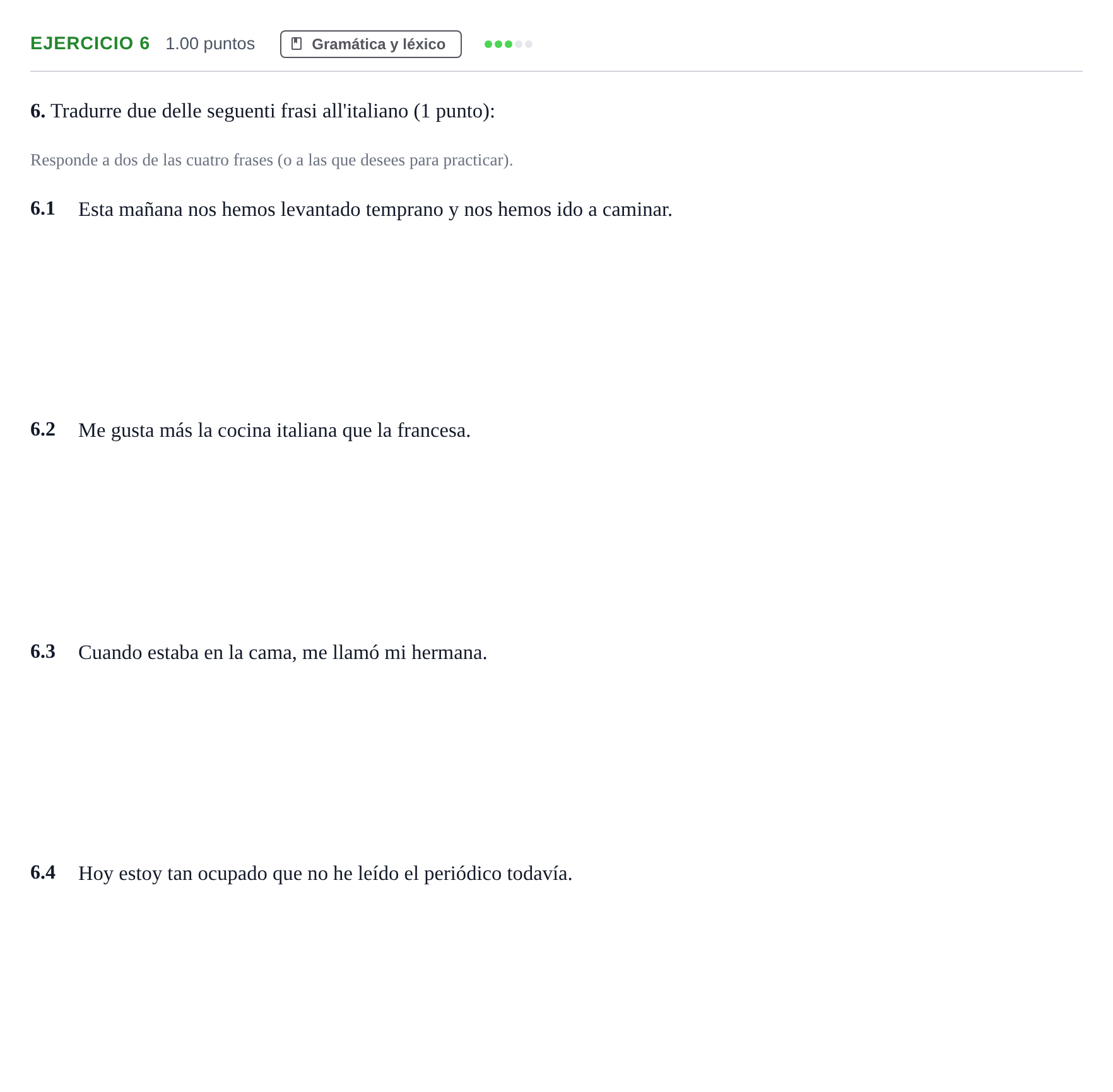 Enunciado: Problema 6 · Italiano PAU Andalucía Extraordinaria Titular (Admisión) 2025