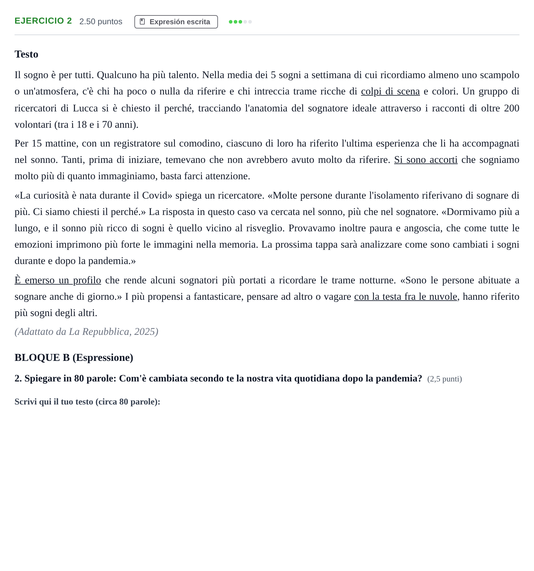 Enunciado: Problema 2 · Italiano PAU Andalucía Ordinaria Suplente 1 2025