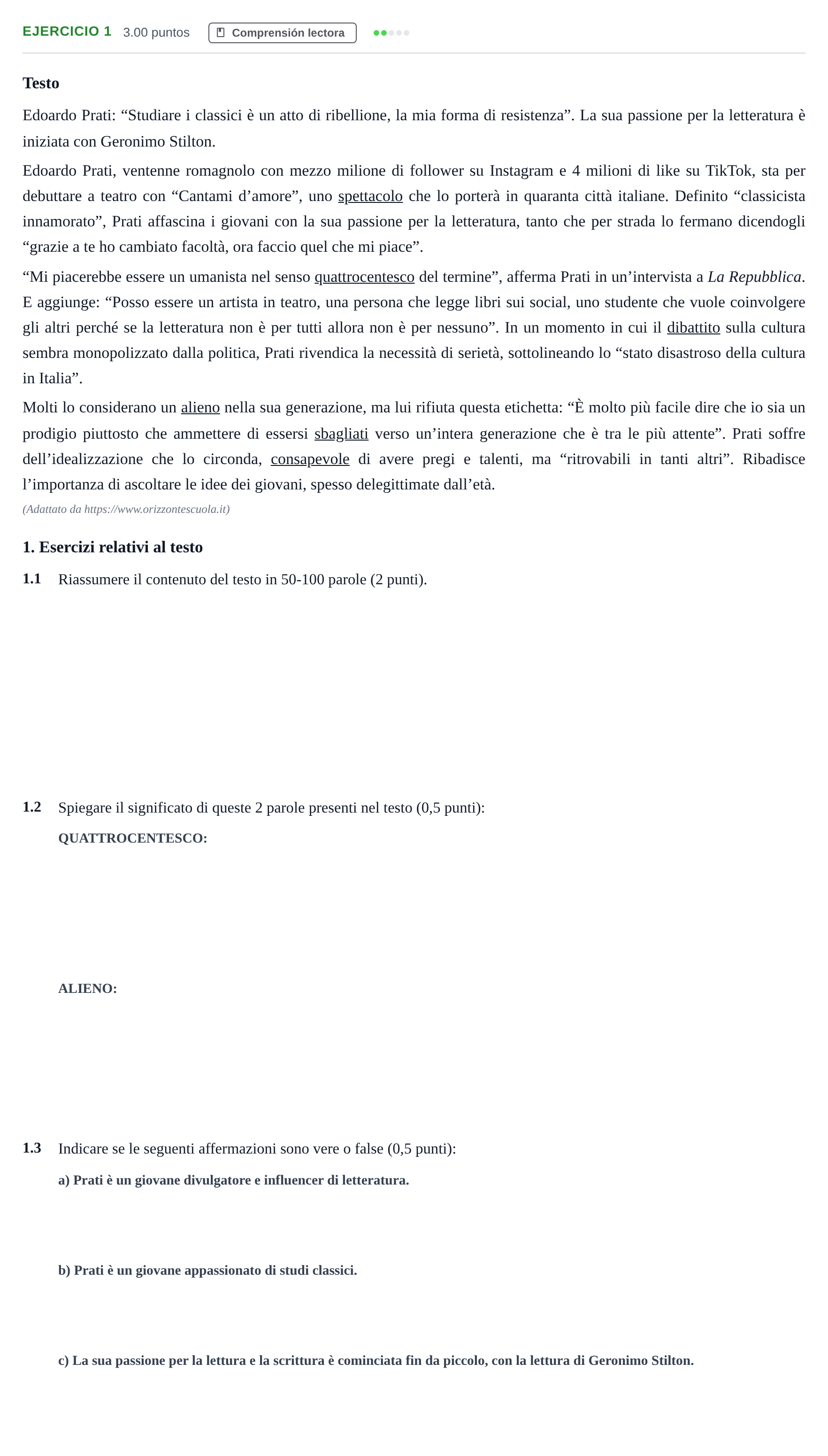 Enunciado: Problema 1 · Italiano PAU Andalucía Ordinaria Suplente 2 2025
