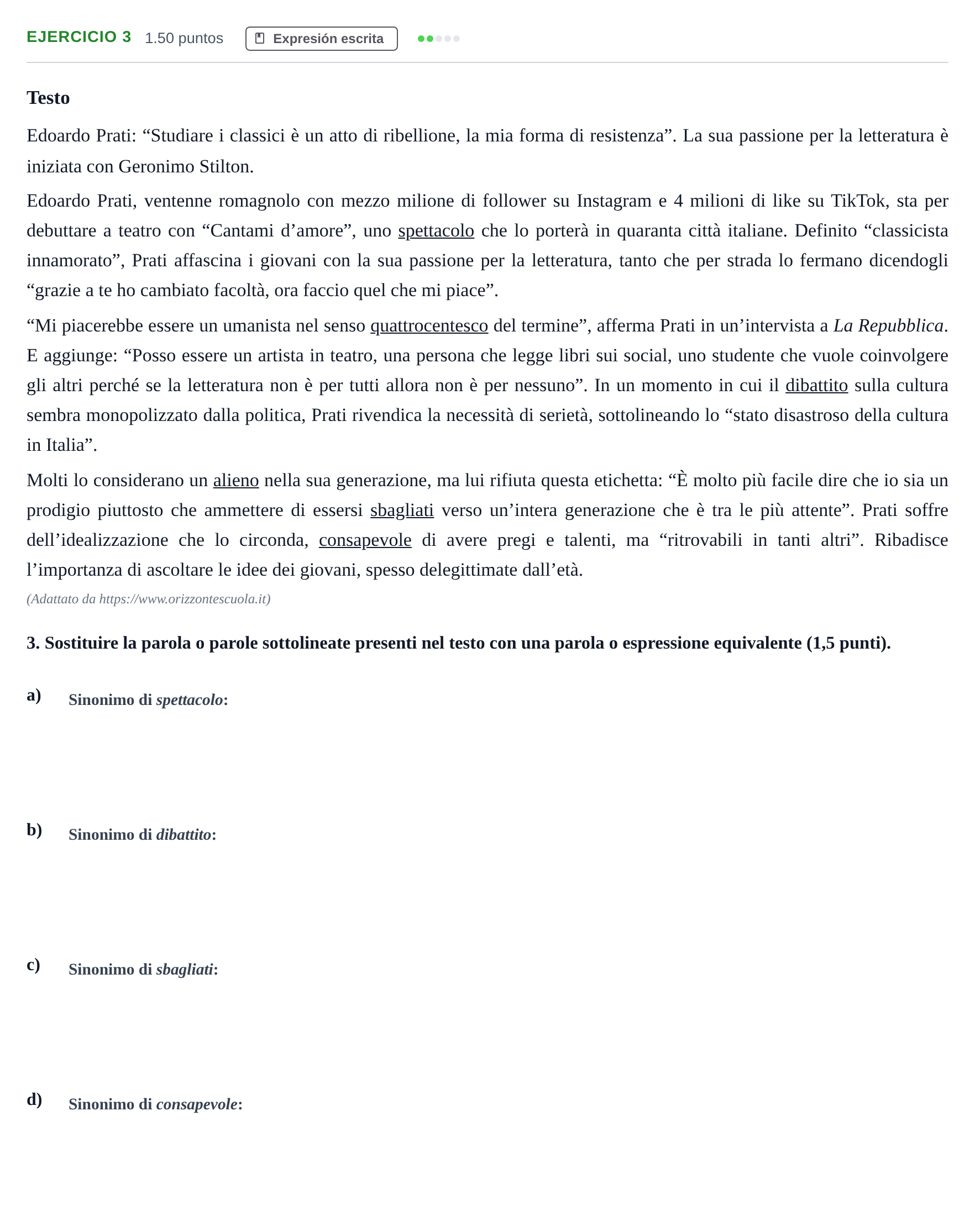 Enunciado: Problema 3 · Italiano PAU Andalucía Ordinaria Suplente 2 2025