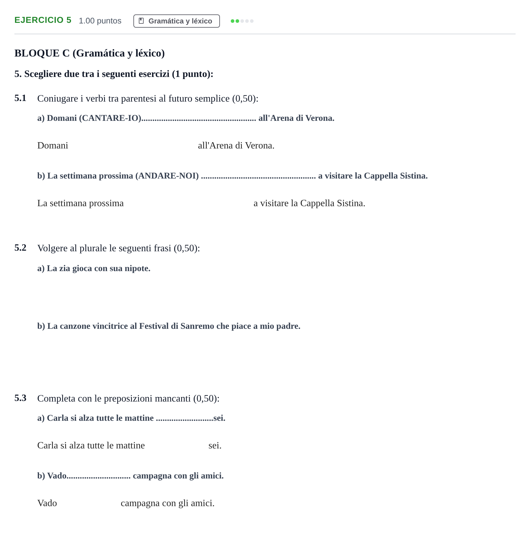 Enunciado: Problema 5 · Italiano PAU Andalucía Ordinaria Suplente 2 2025