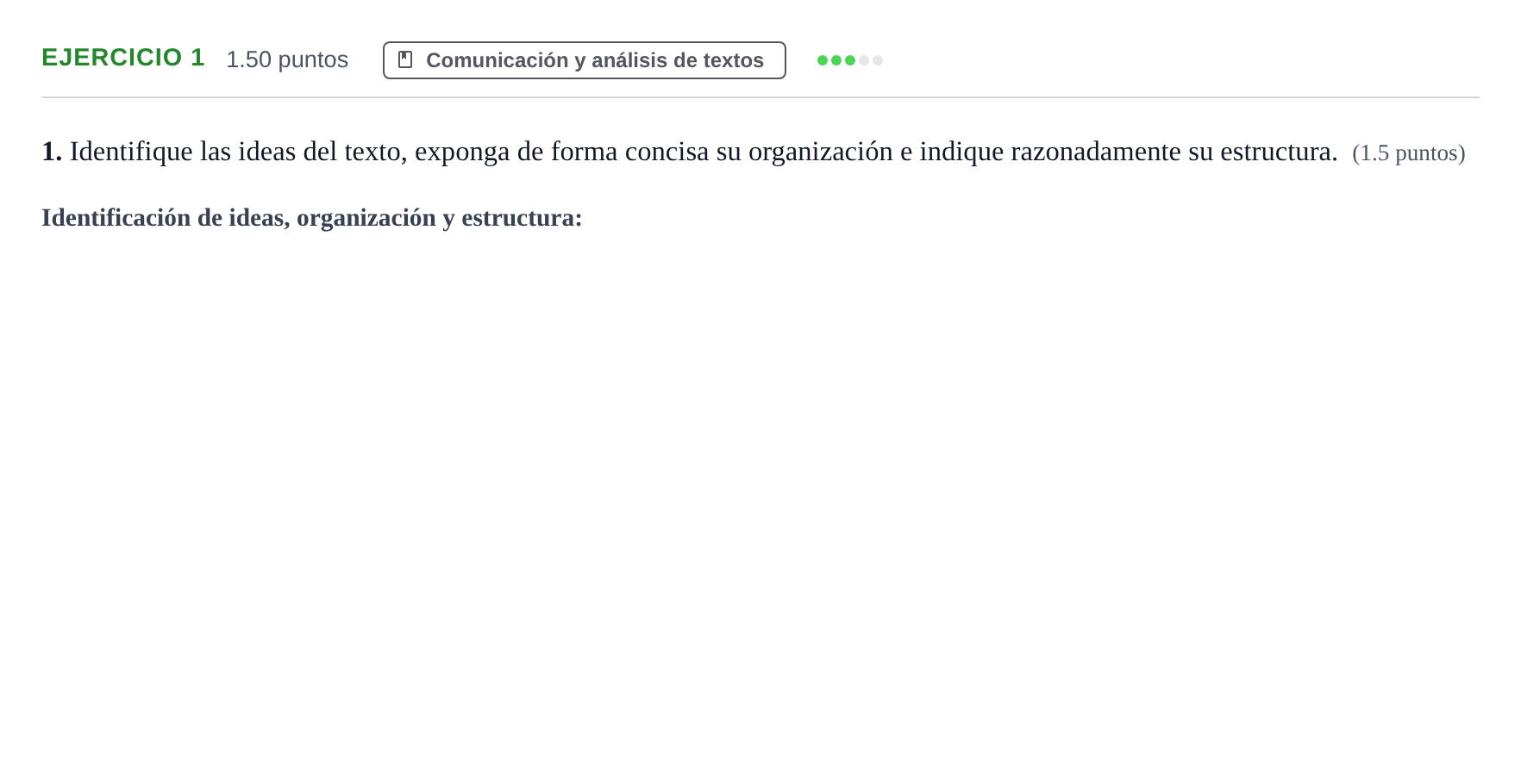 Enunciado: Problema 1 · Lengua Castellana y Literatura II PAU Andalucía Extraordinaria Suplente 1 2025
