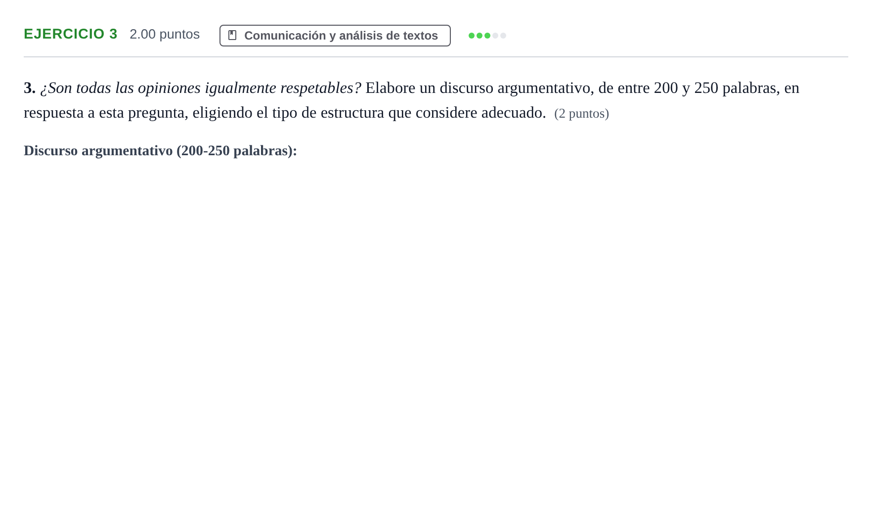 Enunciado: Problema 3 · Lengua Castellana y Literatura II PAU Andalucía Extraordinaria Suplente 1 2025
